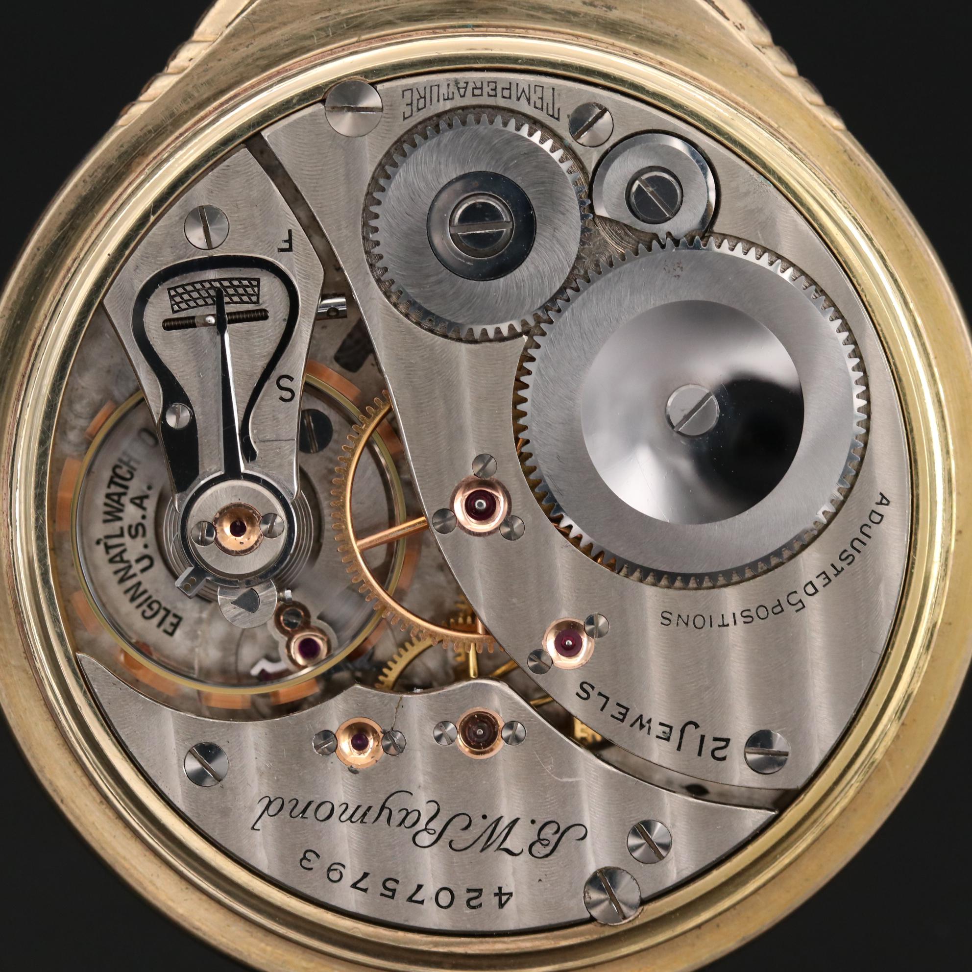 Vintage Elgin B.W.Raymond Gold Filled Railroad Grade, 1943