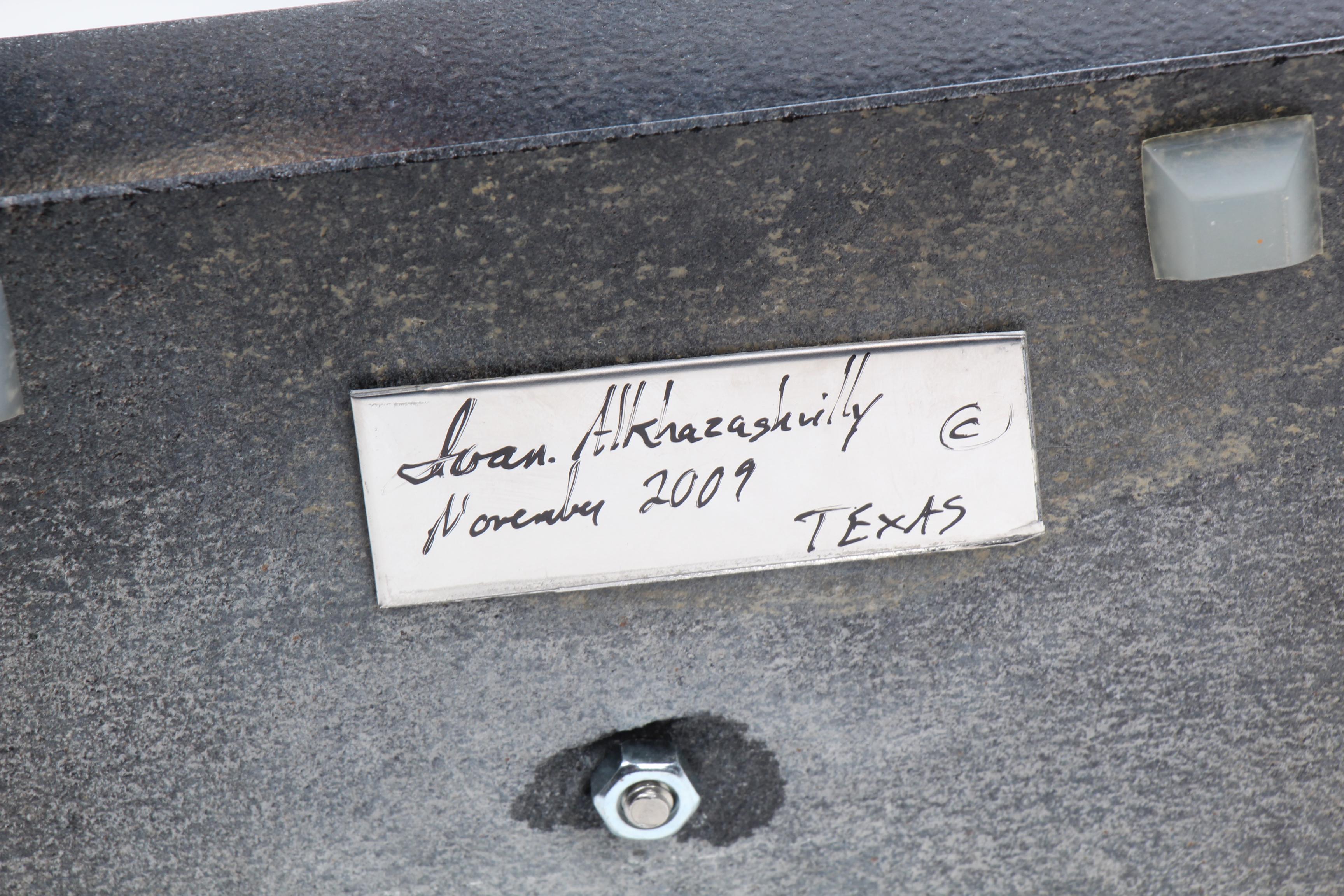 Abstract Metal Ribbon Sculpture