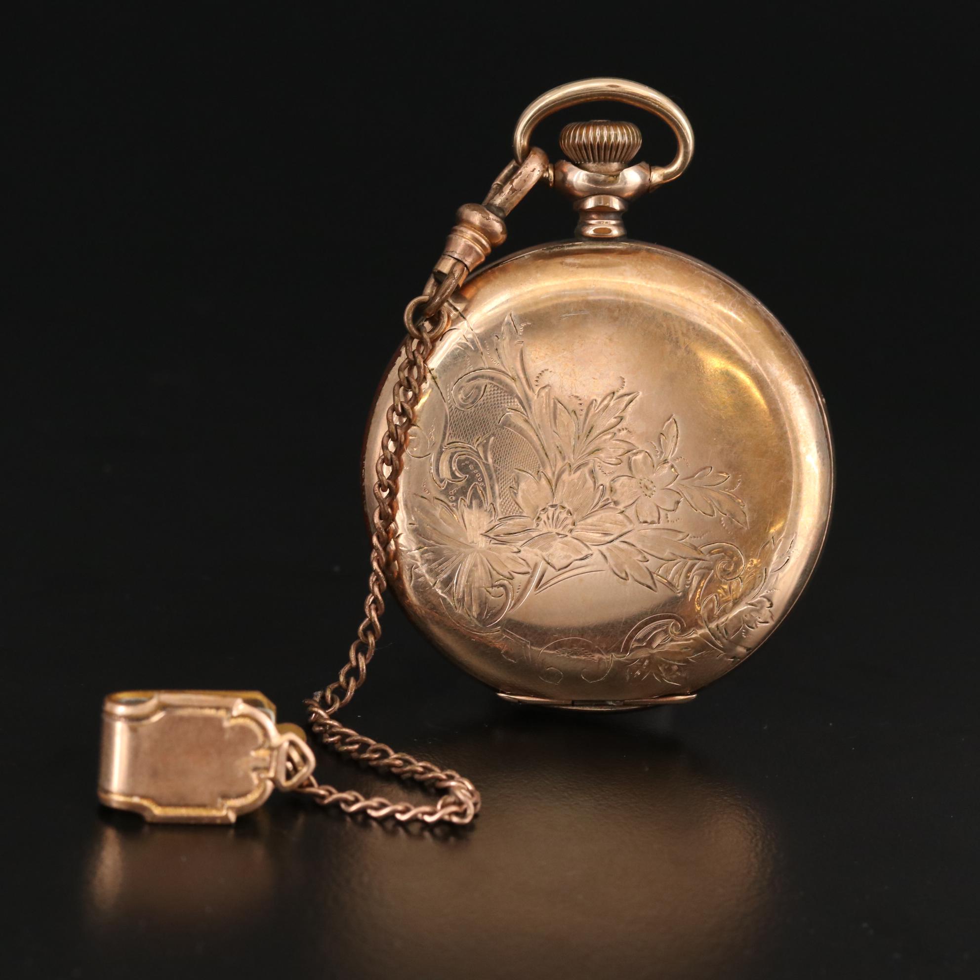 Antique Hampden Gold Filled Hunter Case Pocket Watch, 1911