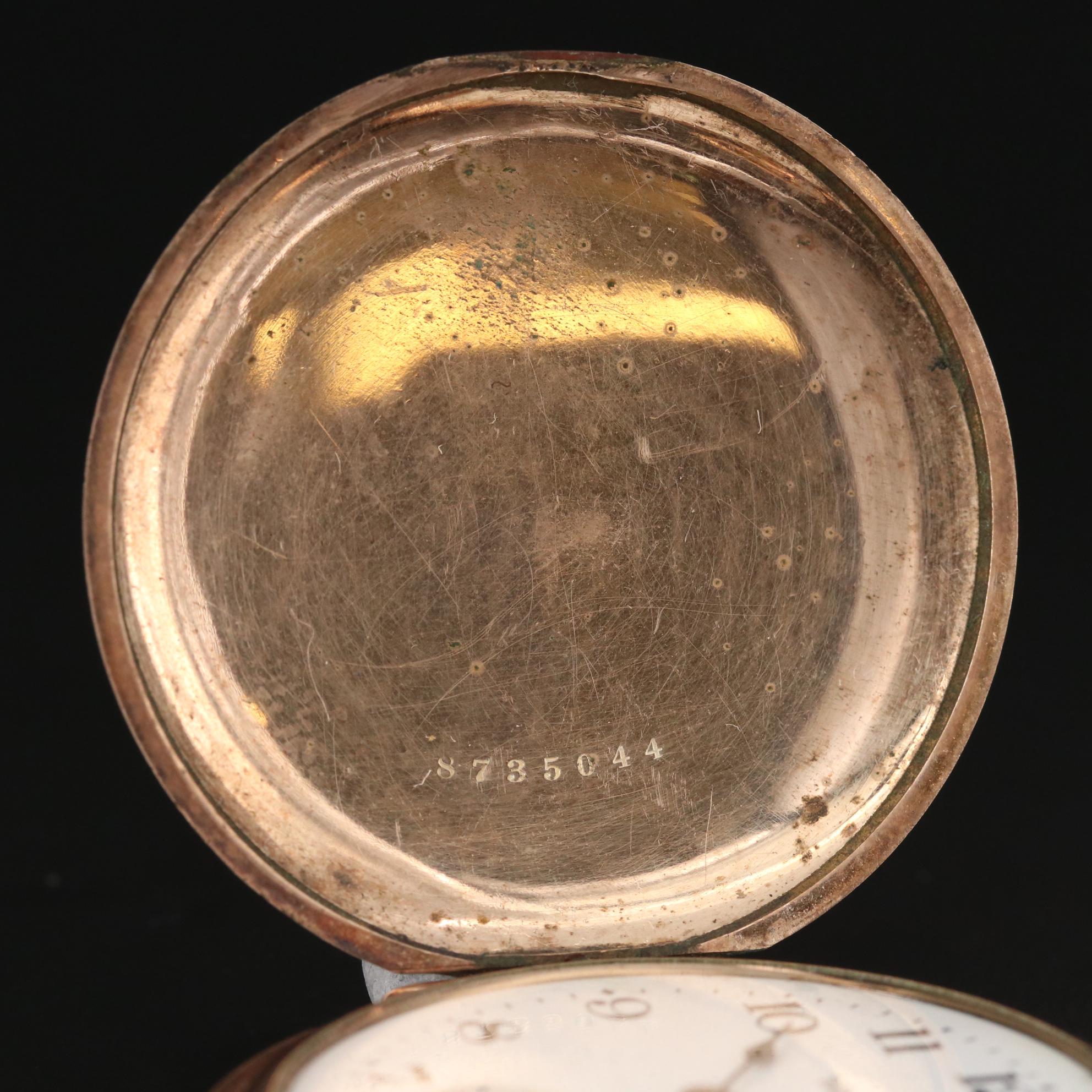 Antique Hampden Gold Filled Hunter Case Pocket Watch, 1911