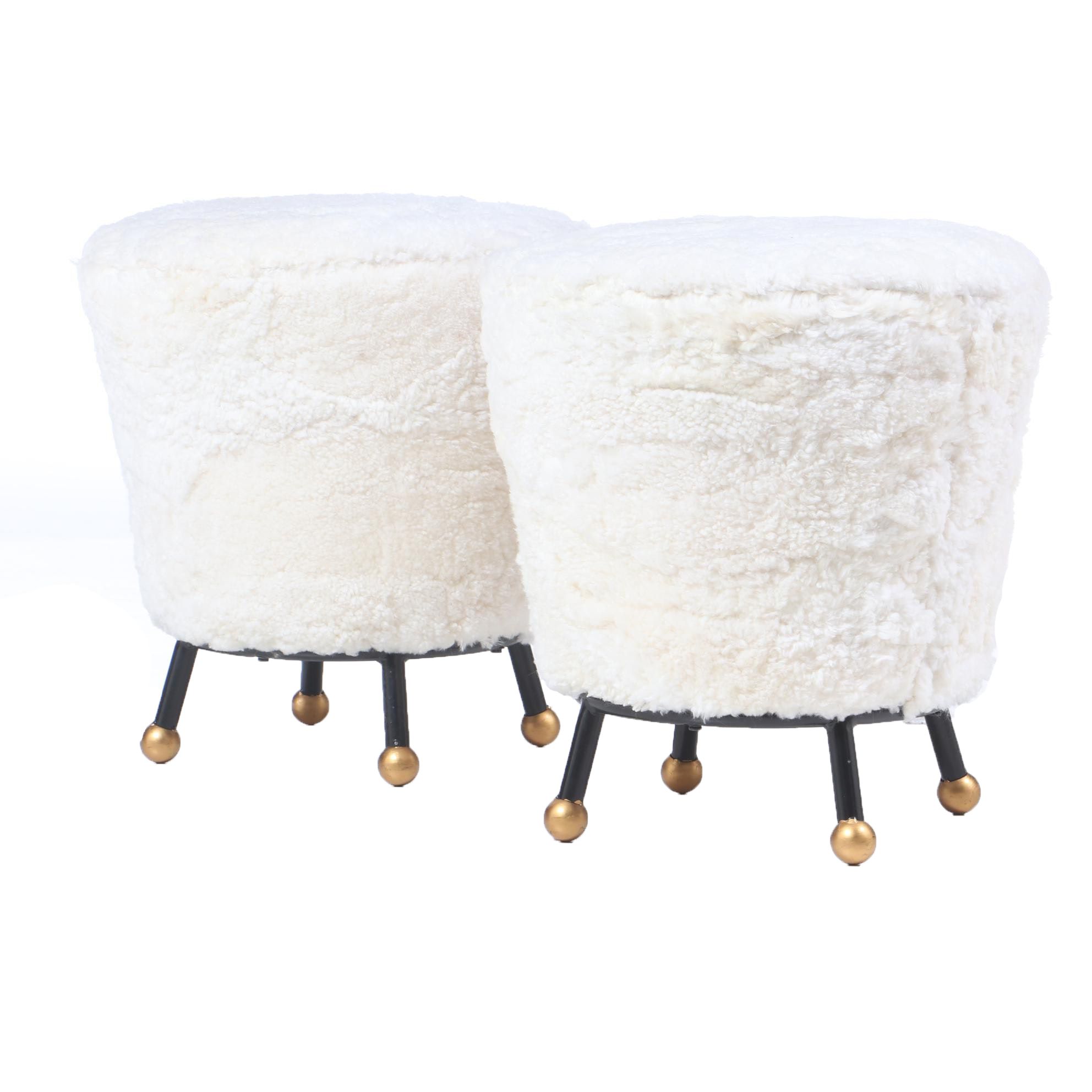 Safavieh "Oriana" Retro Upholstered Ottomans, Contemporary