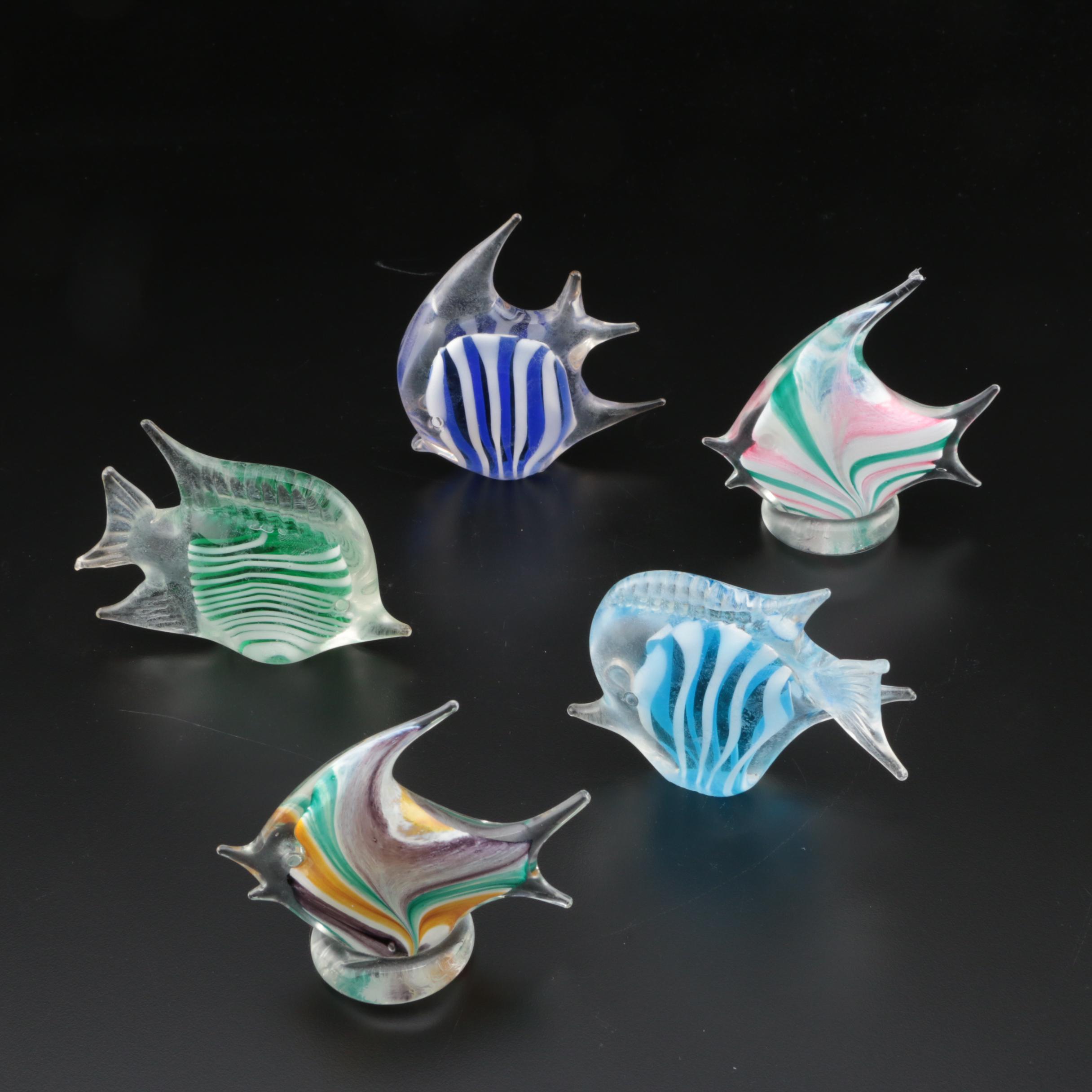 Venetian Art Glass Fish Figurines