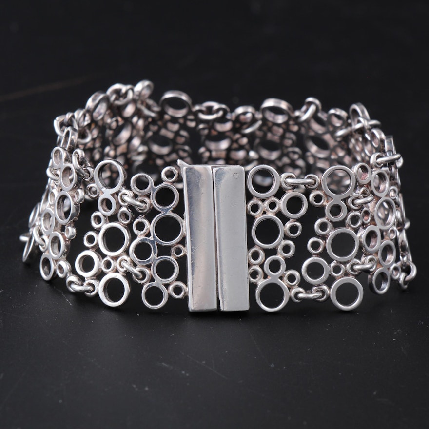 Sterling Silver Bubble Link Bracelet