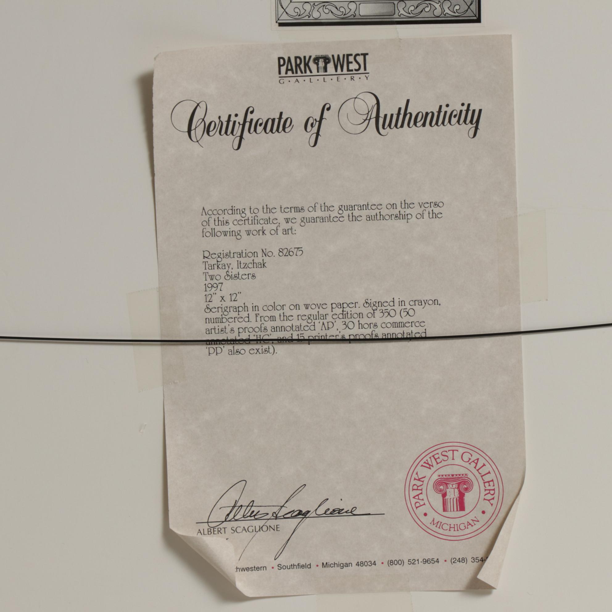 Itzchak Tarkay Serigraphs