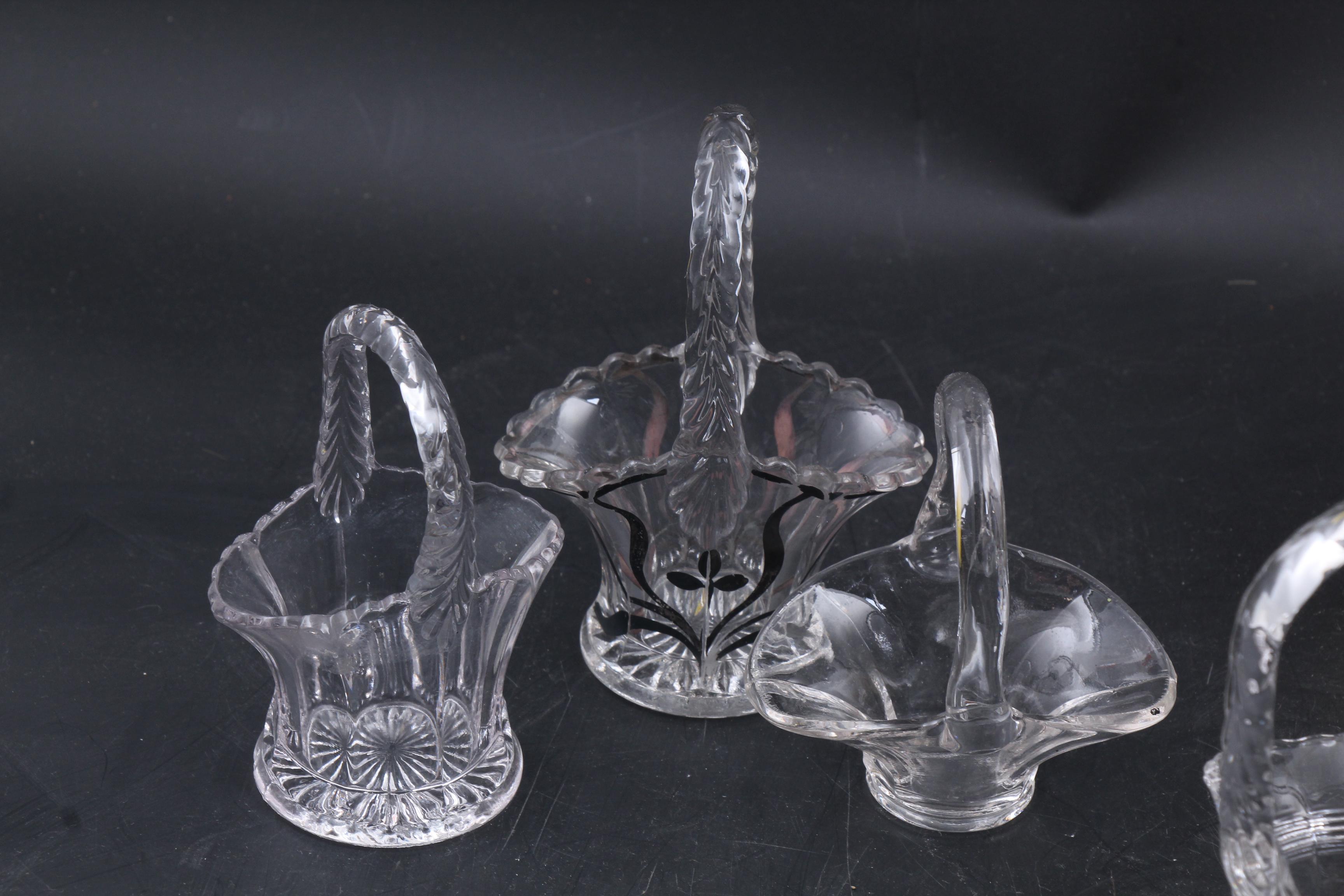 Art Glass Basket Bowls