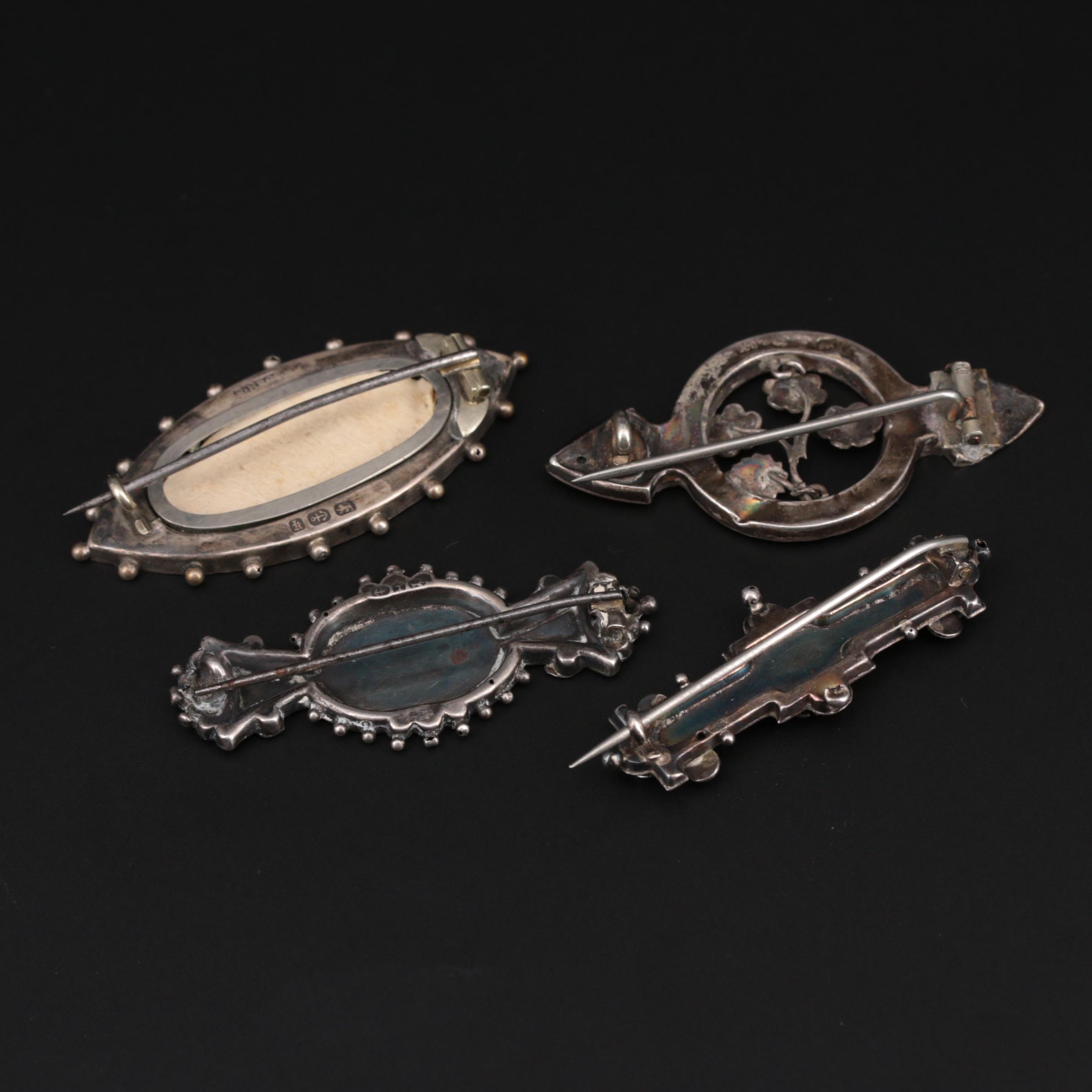 Victorian Sterling Silver Brooches Featuring Sydenham Brothers