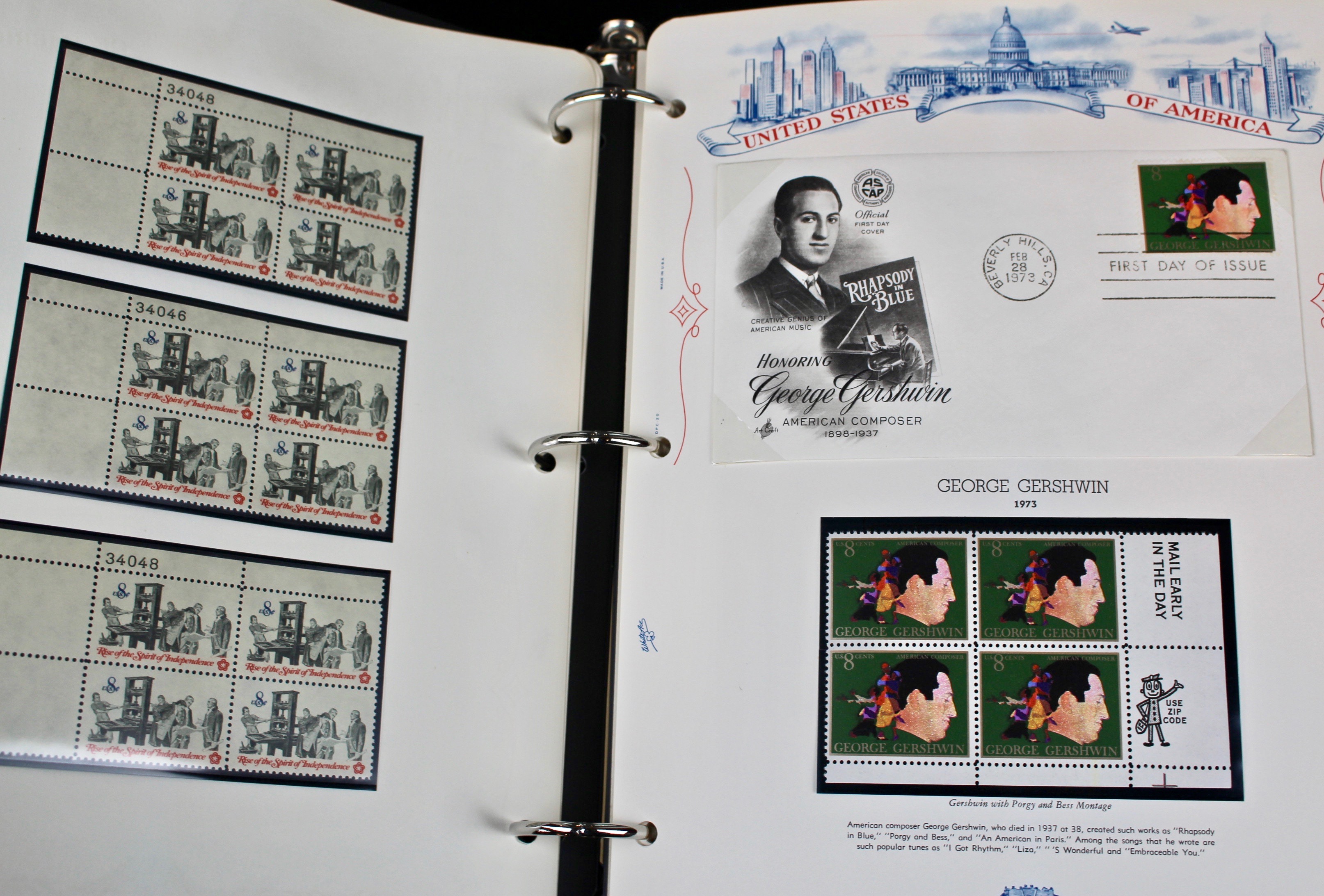 Three Albums of U.S. Postage Stamps and First Day Covers