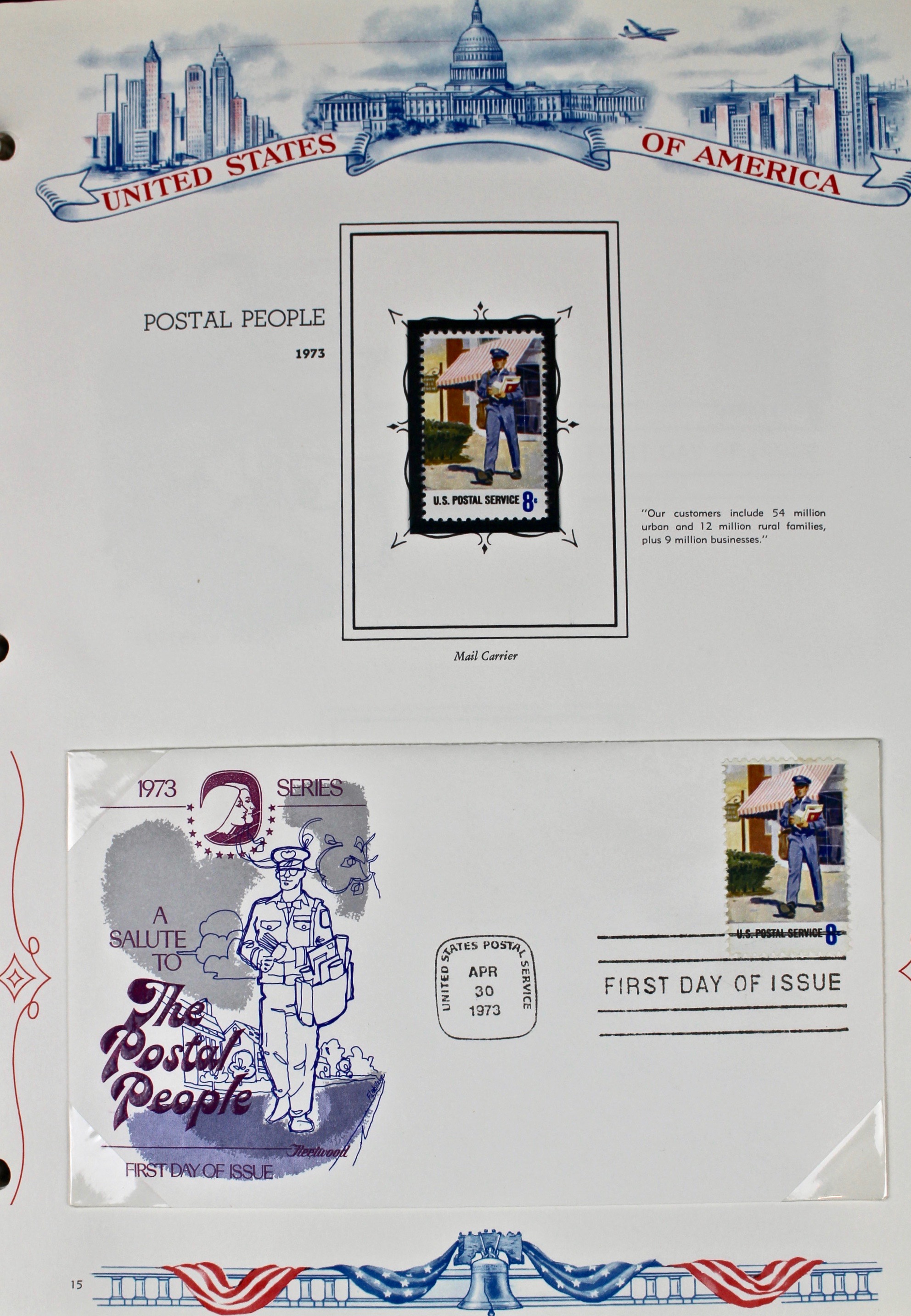 Three Albums of U.S. Postage Stamps and First Day Covers