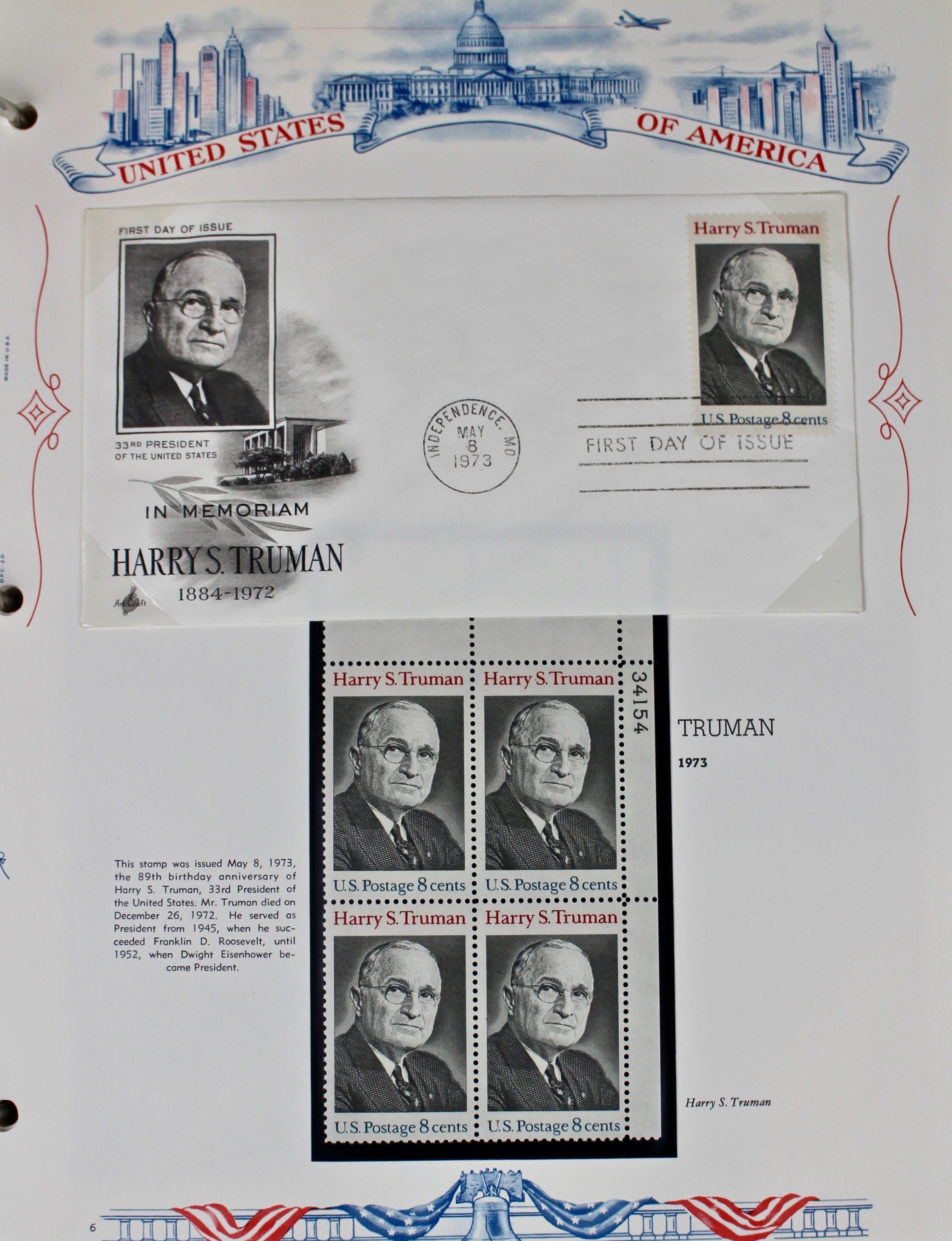 Three Albums of U.S. Postage Stamps and First Day Covers