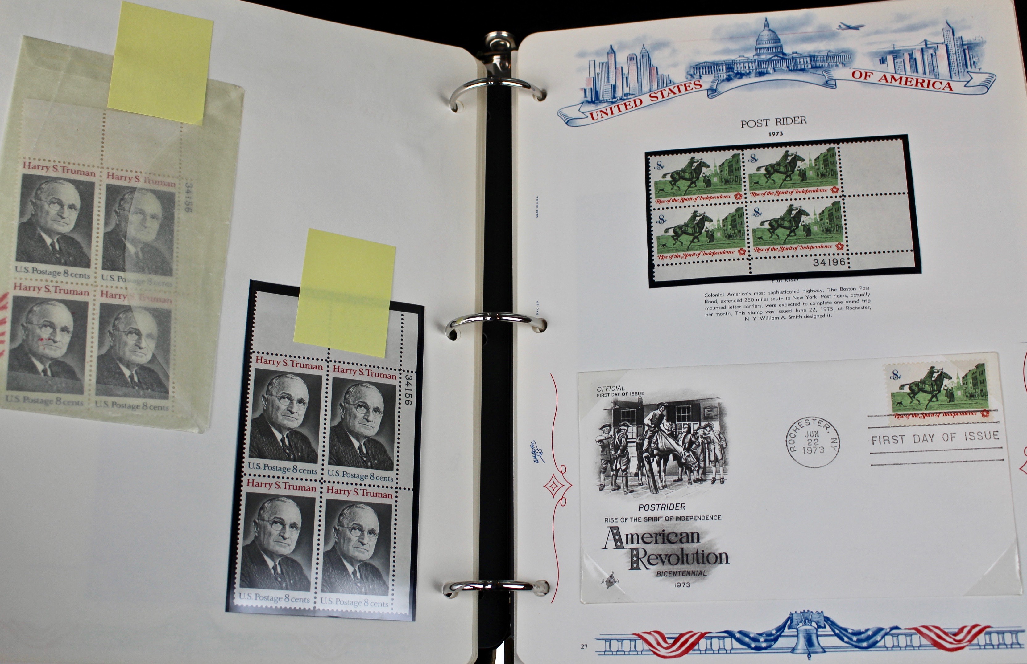 Three Albums of U.S. Postage Stamps and First Day Covers