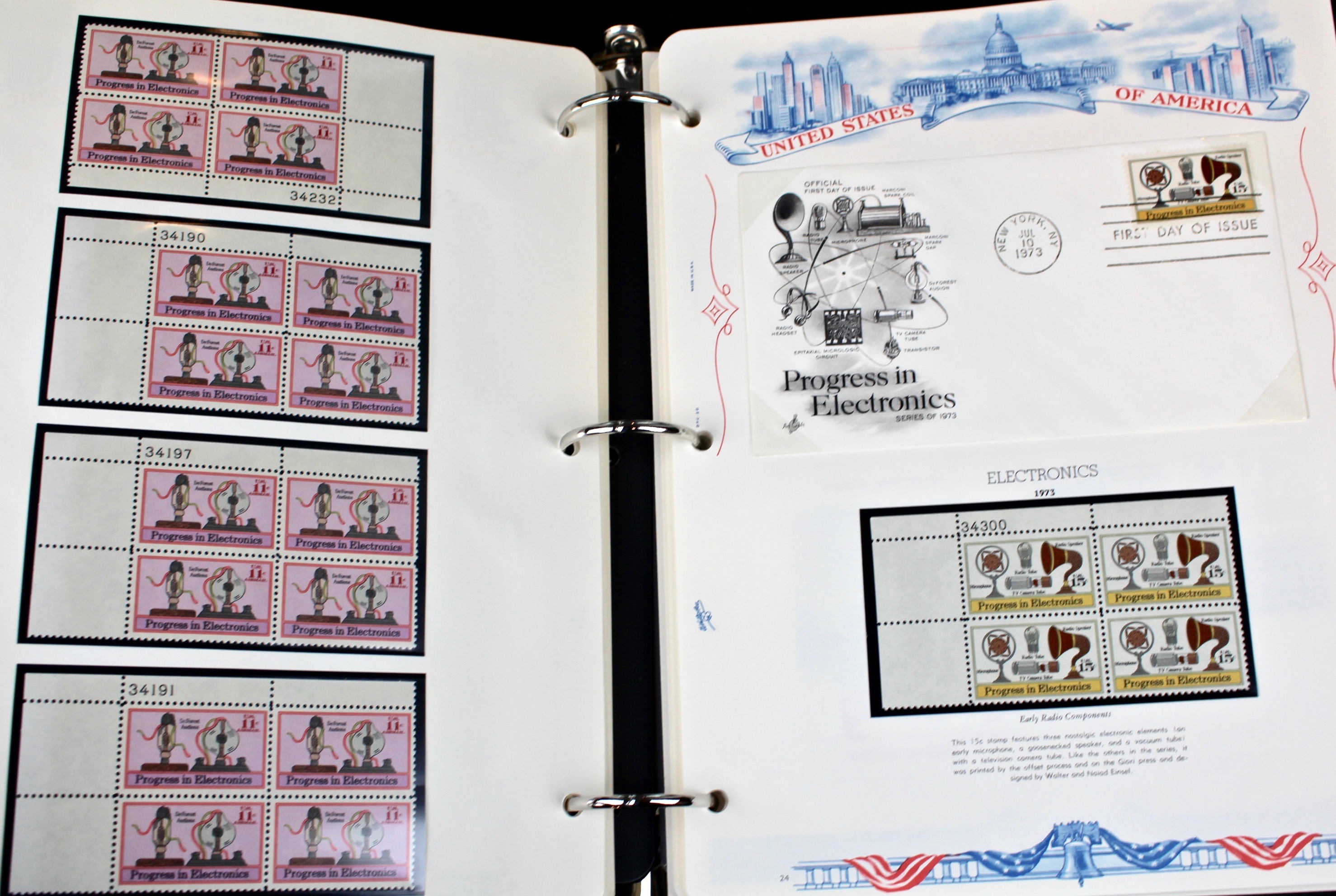 Three Albums of U.S. Postage Stamps and First Day Covers