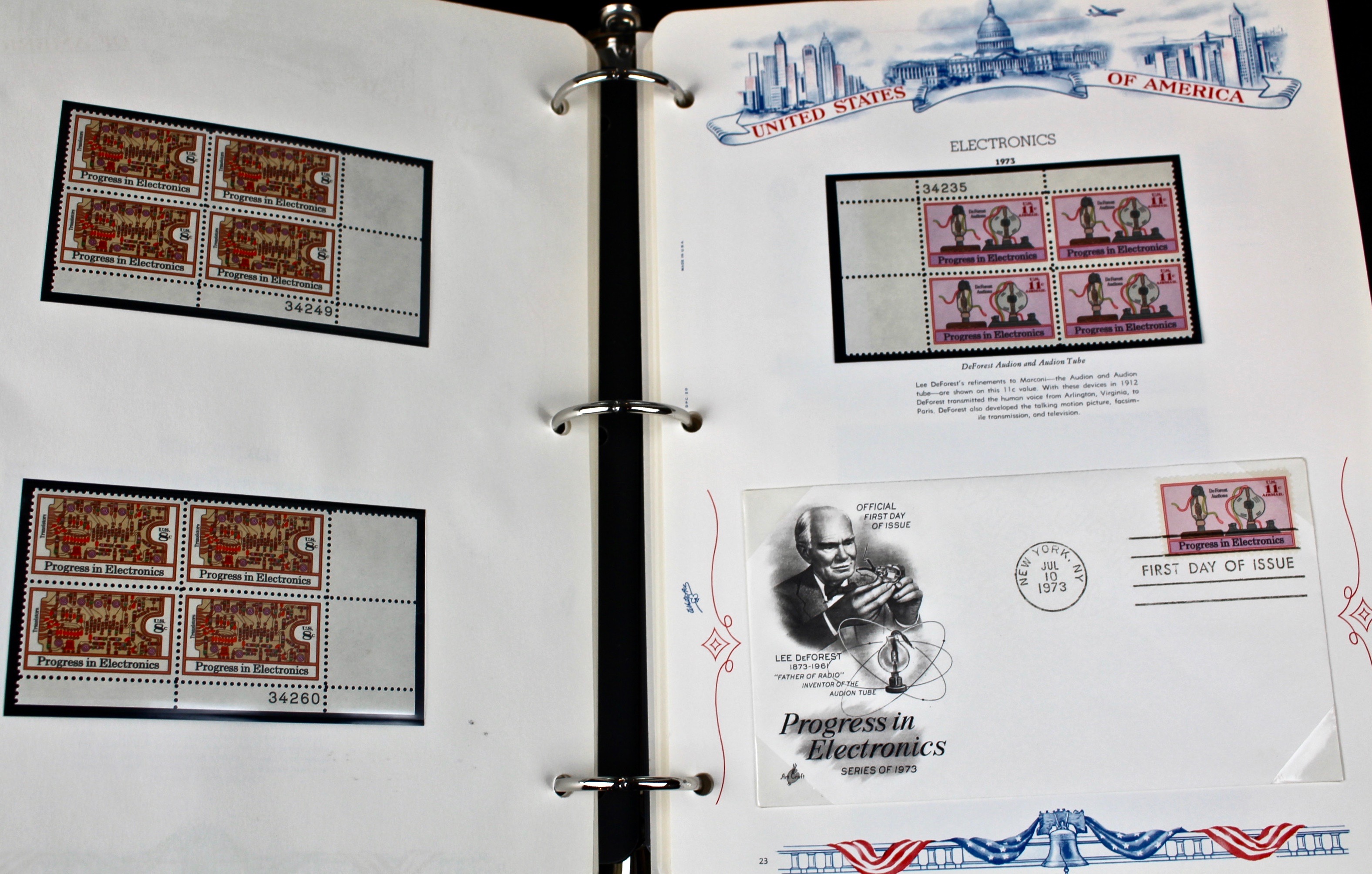 Three Albums of U.S. Postage Stamps and First Day Covers