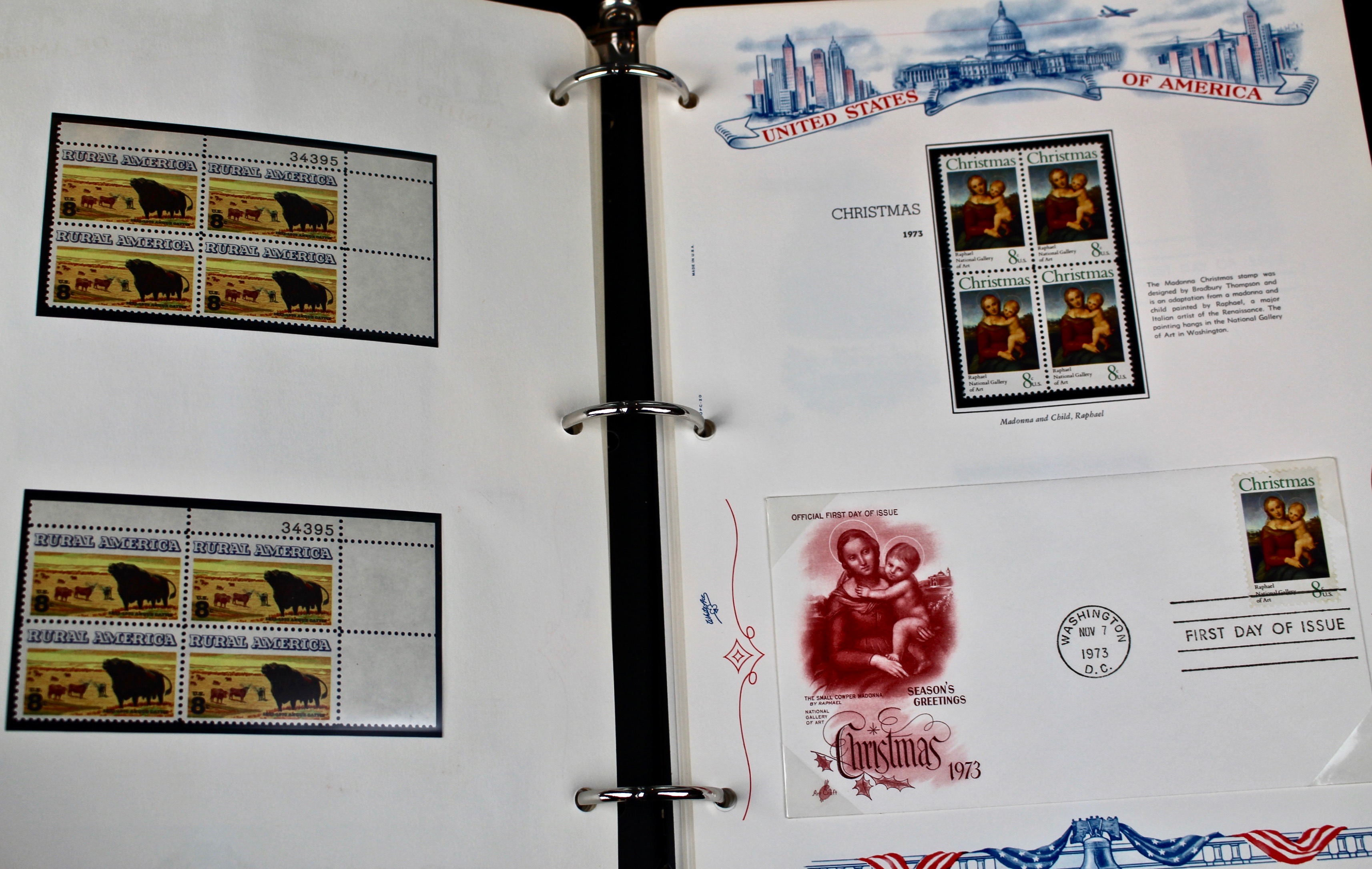 Three Albums of U.S. Postage Stamps and First Day Covers