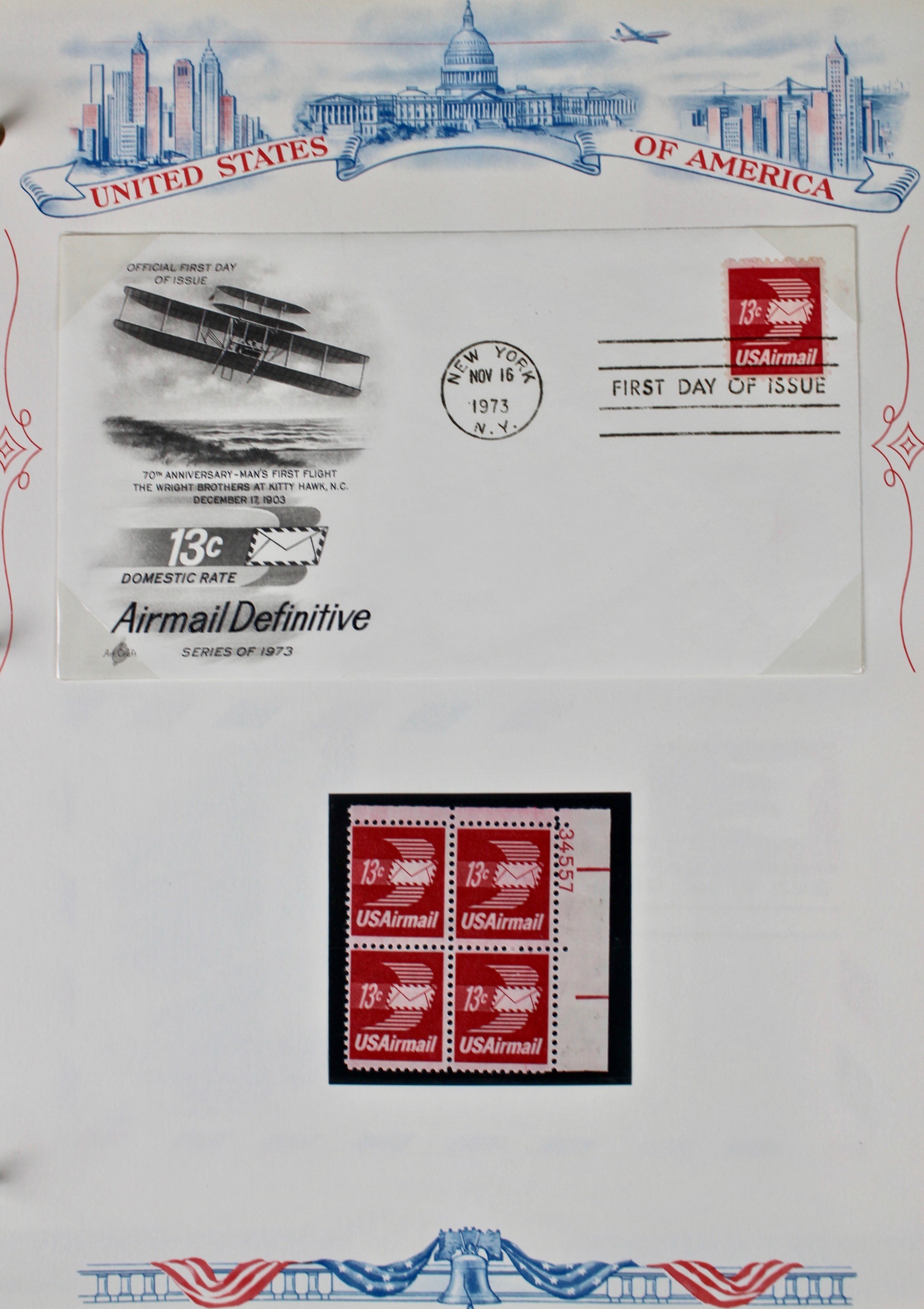 Three Albums of U.S. Postage Stamps and First Day Covers