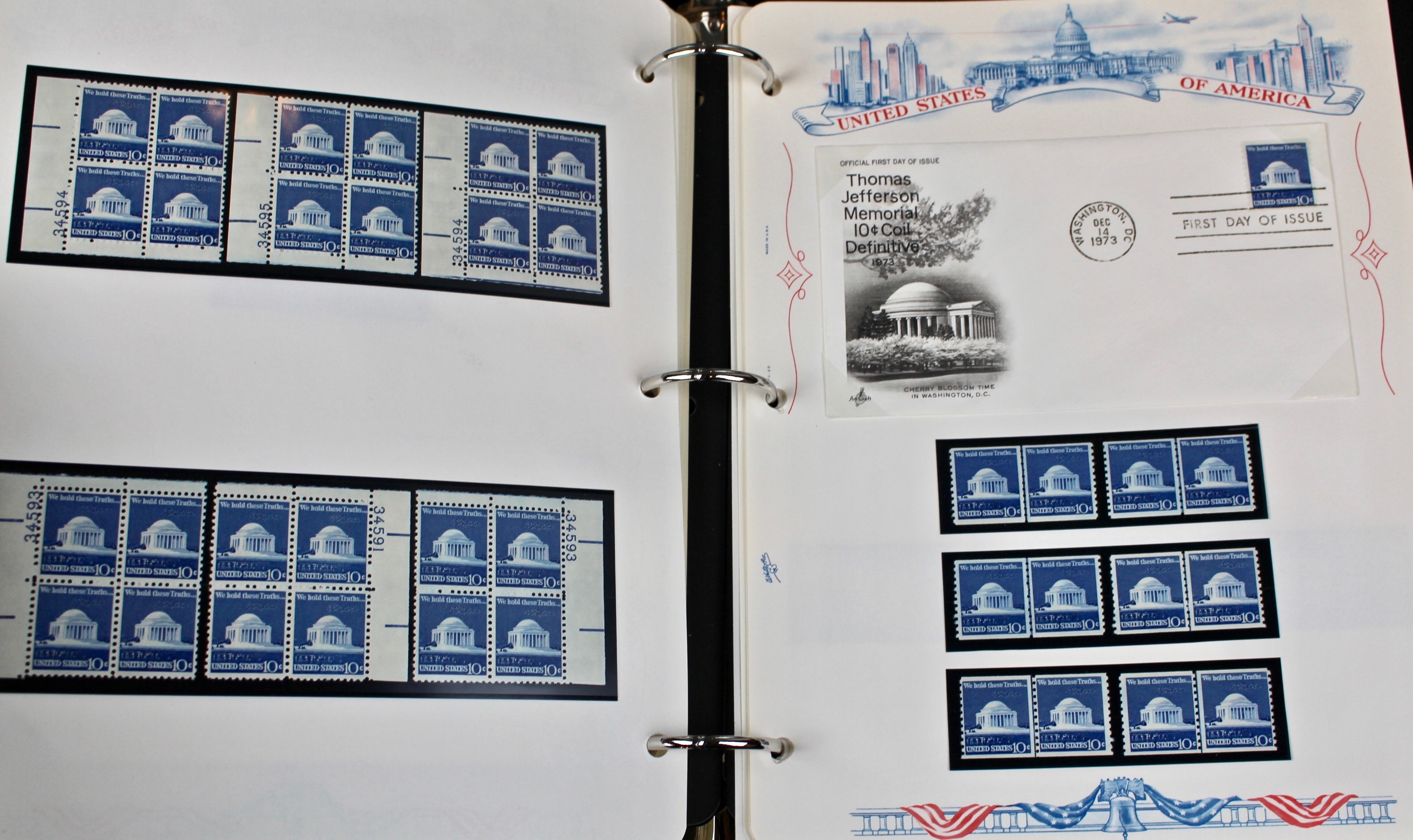 Three Albums of U.S. Postage Stamps and First Day Covers