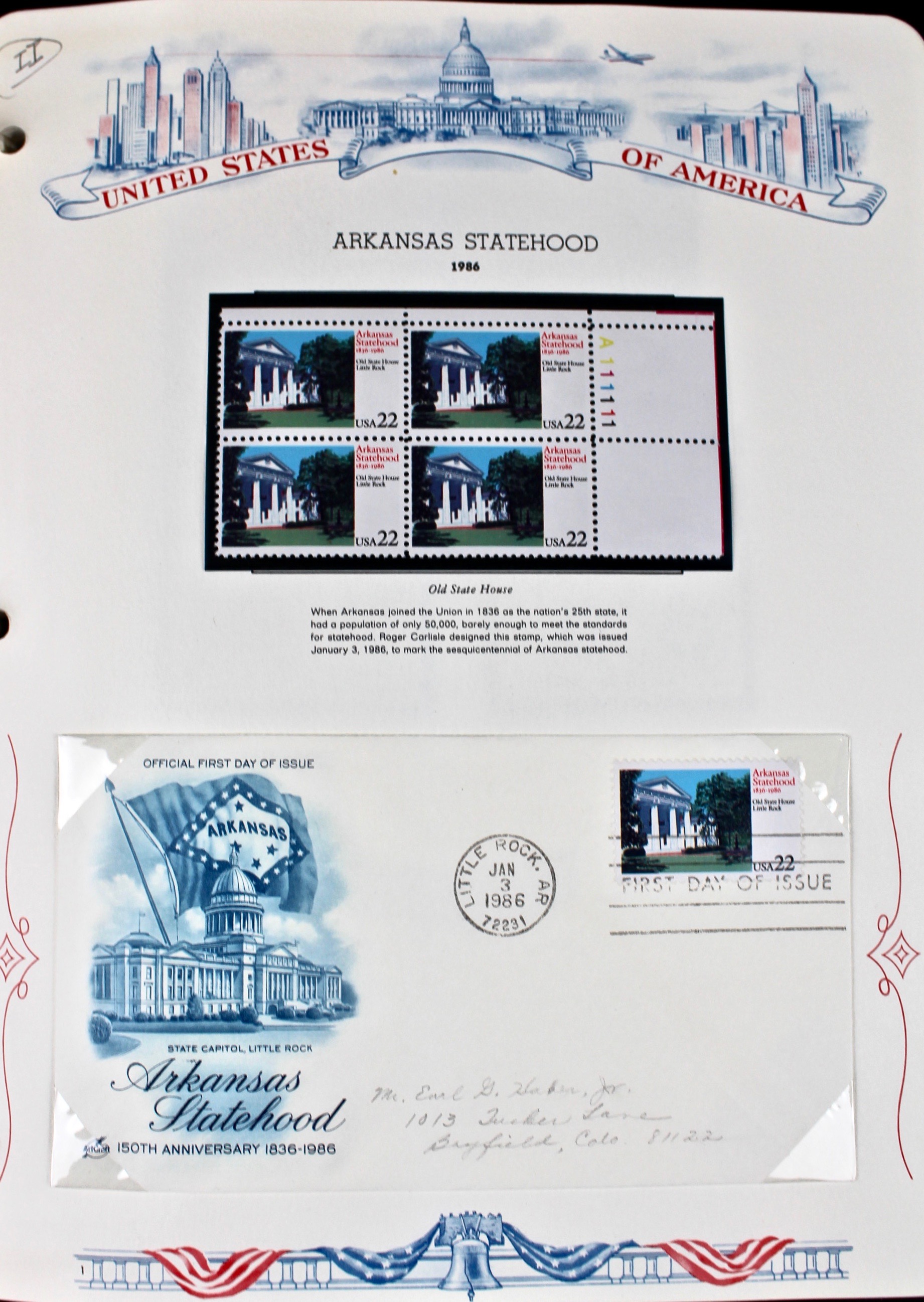 Three Albums of U.S. Postage Stamps and First Day Covers