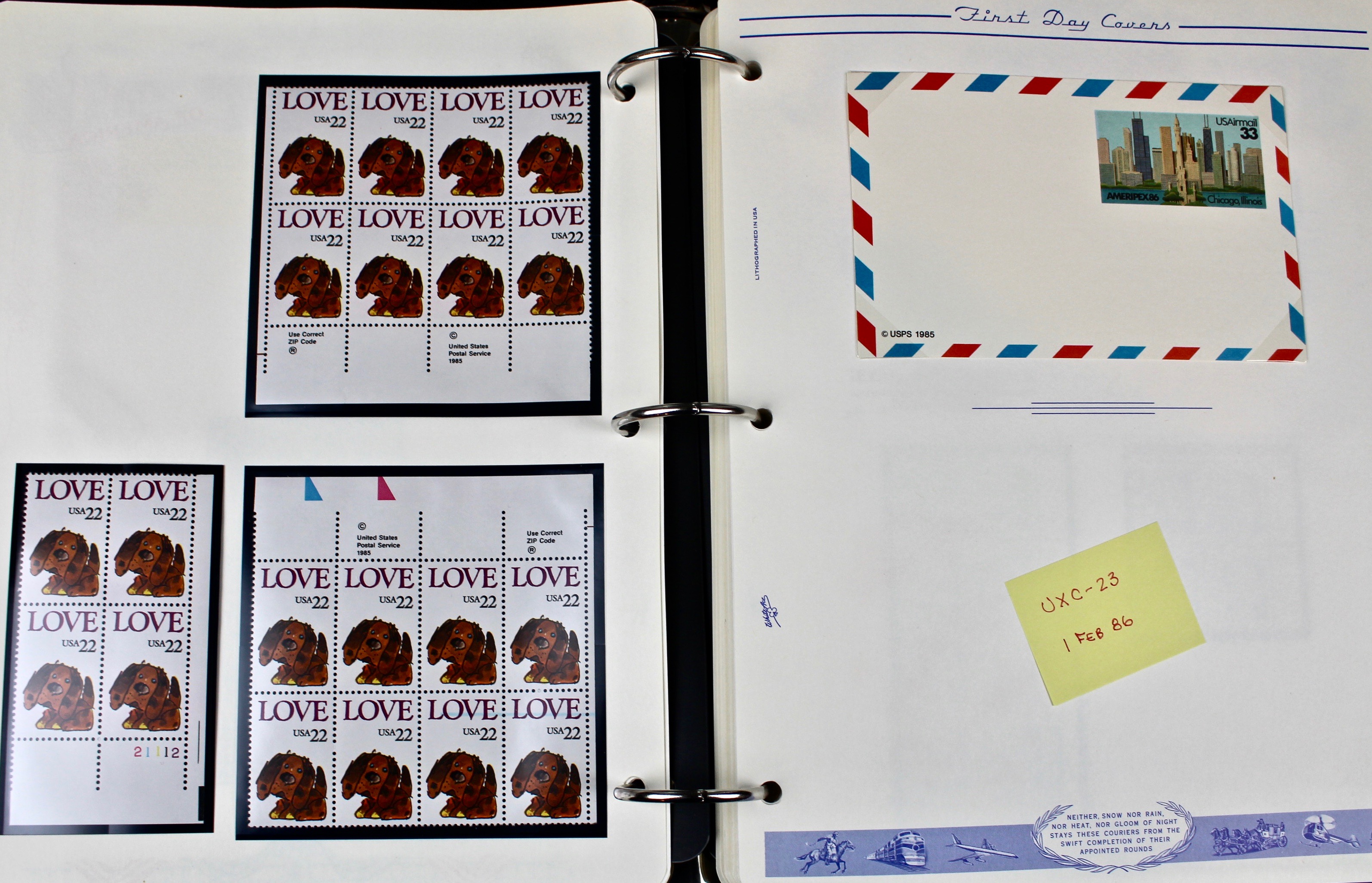 Three Albums of U.S. Postage Stamps and First Day Covers