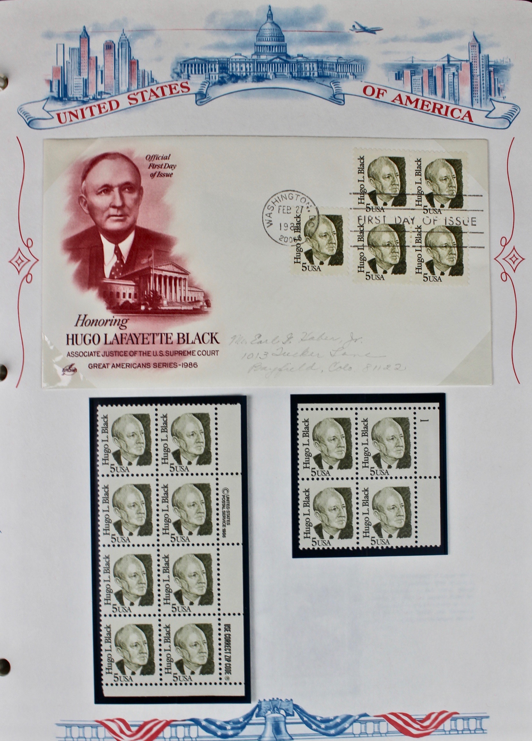 Three Albums of U.S. Postage Stamps and First Day Covers