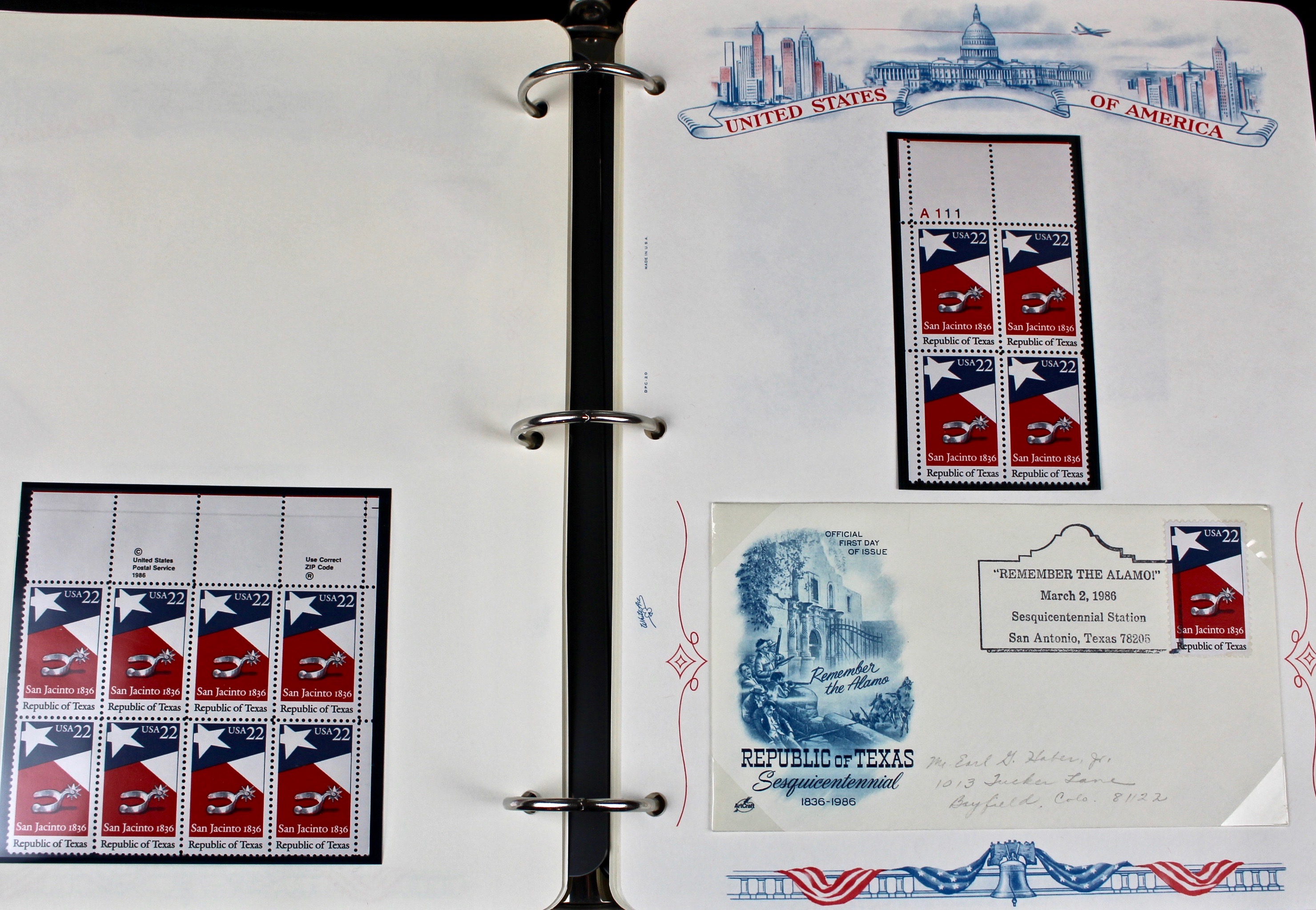 Three Albums of U.S. Postage Stamps and First Day Covers