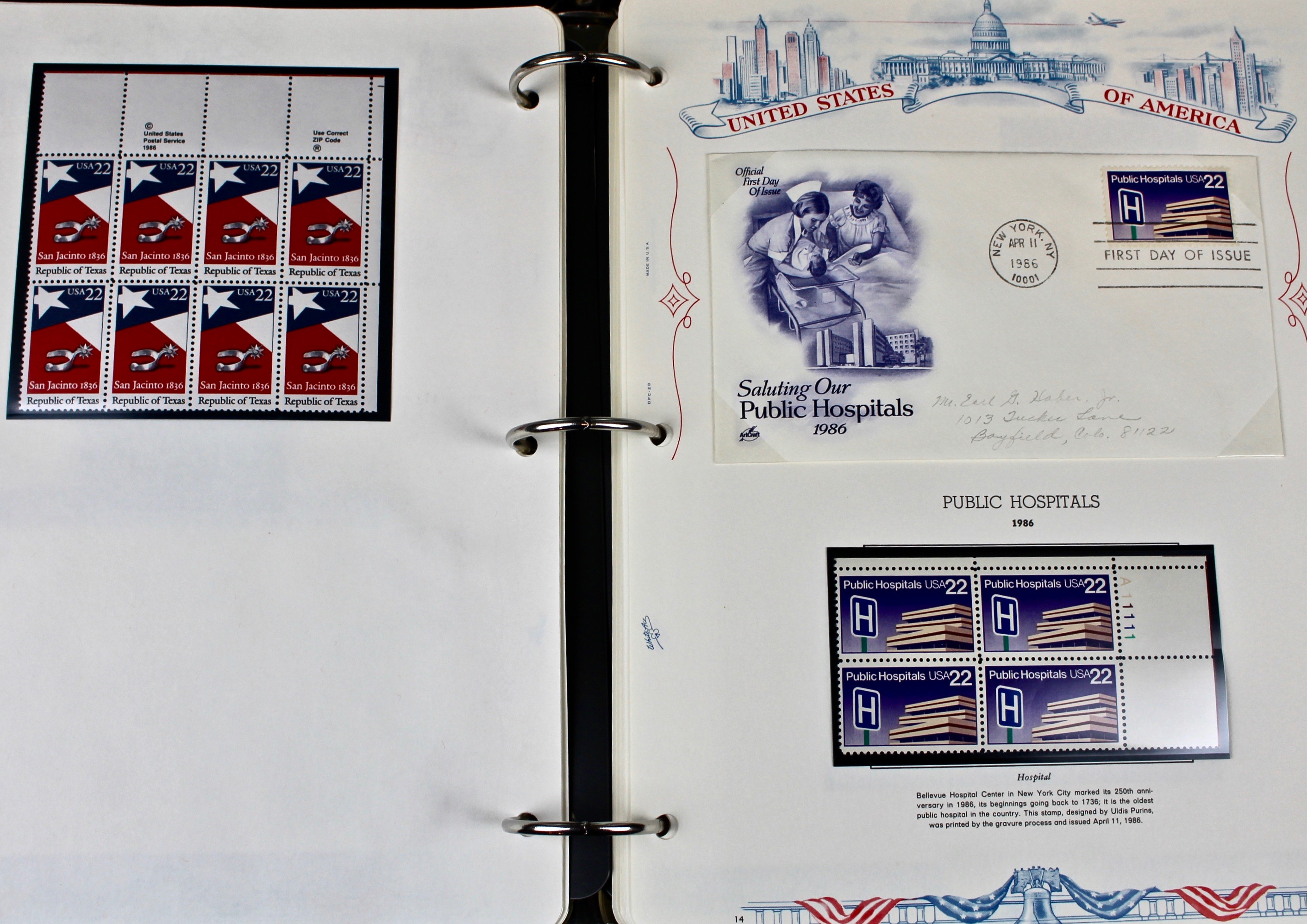Three Albums of U.S. Postage Stamps and First Day Covers