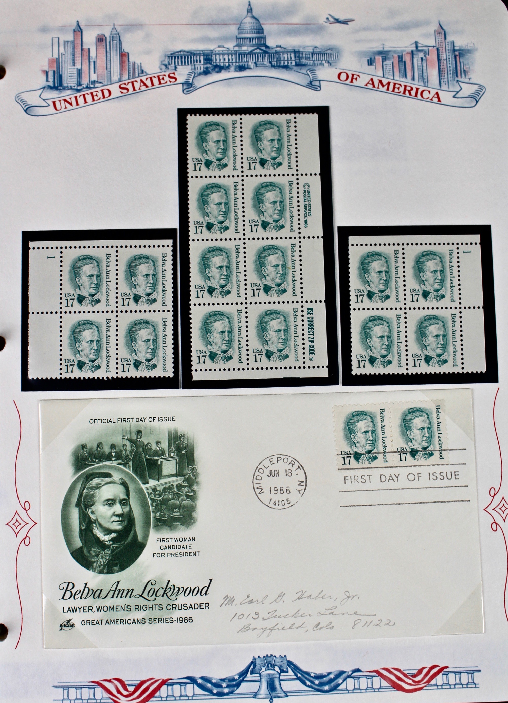 Three Albums of U.S. Postage Stamps and First Day Covers