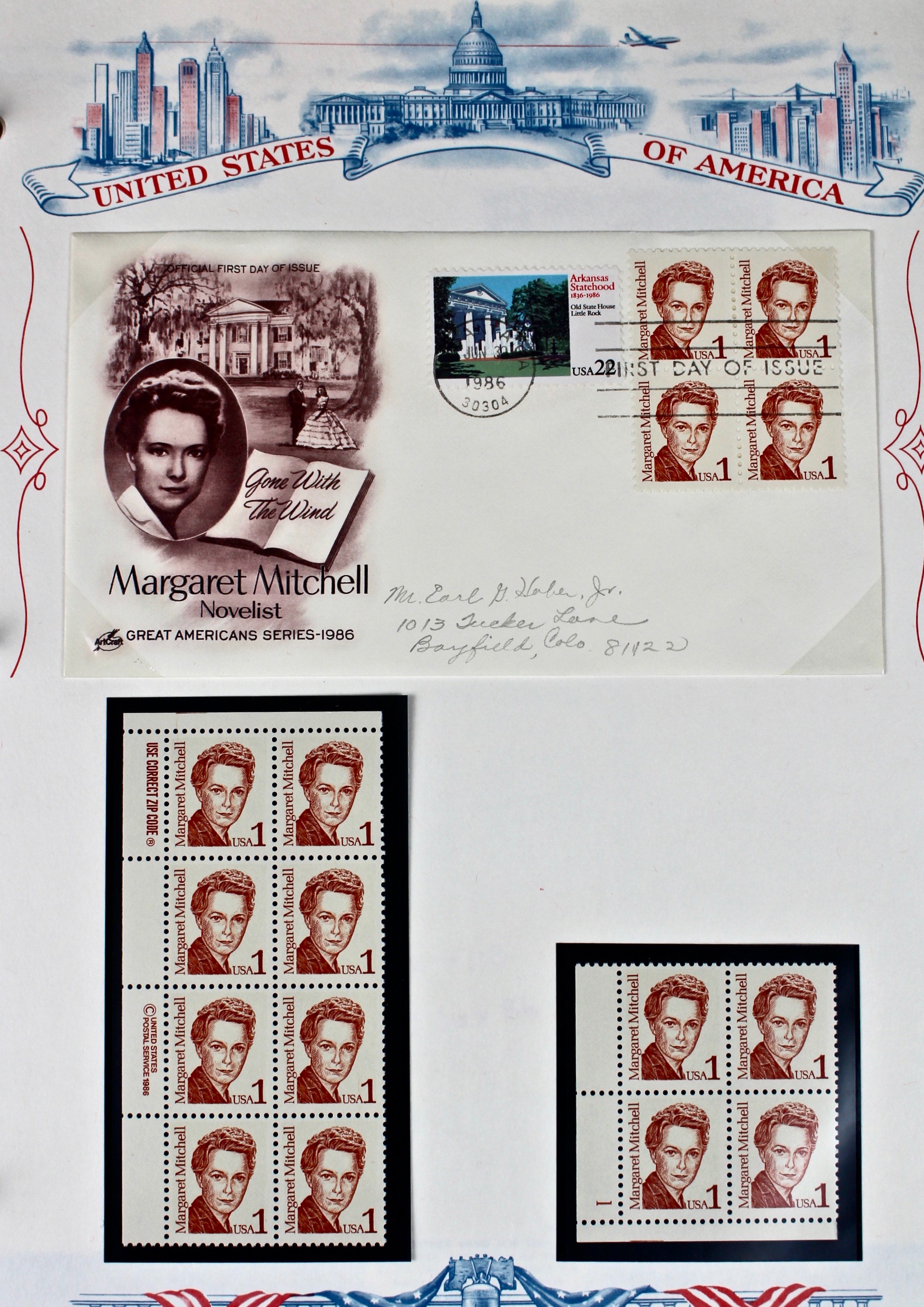 Three Albums of U.S. Postage Stamps and First Day Covers