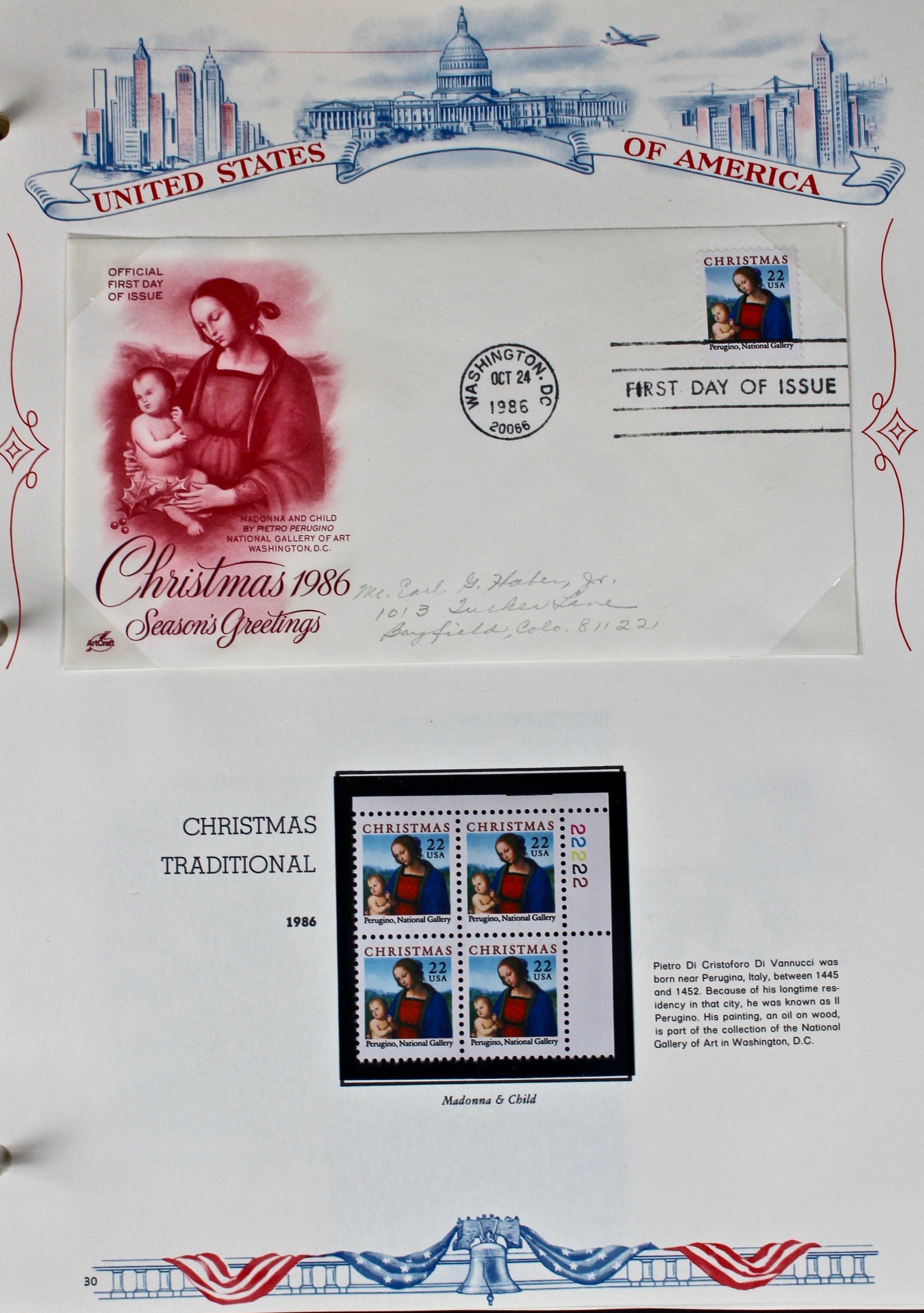 Three Albums of U.S. Postage Stamps and First Day Covers
