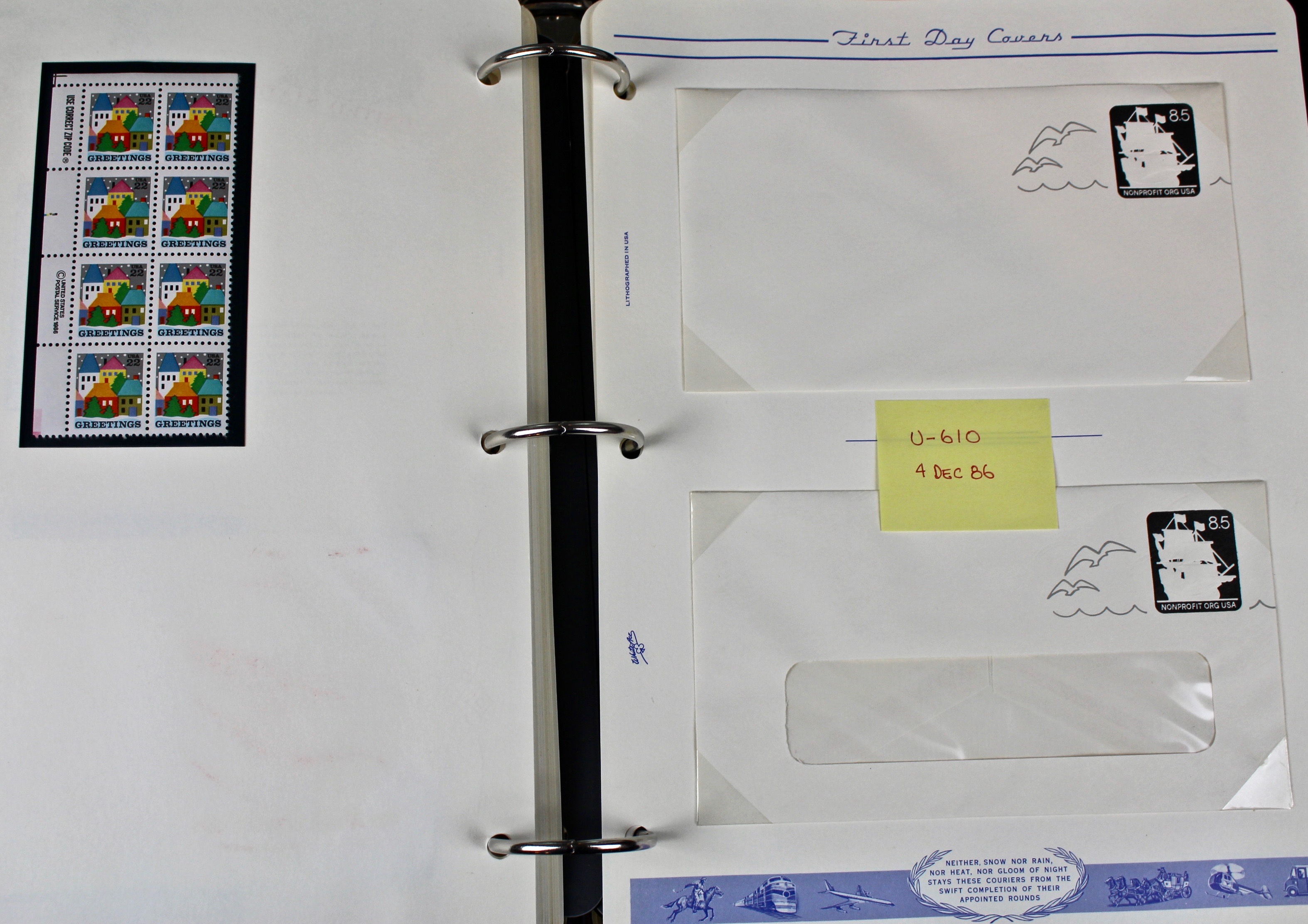 Three Albums of U.S. Postage Stamps and First Day Covers