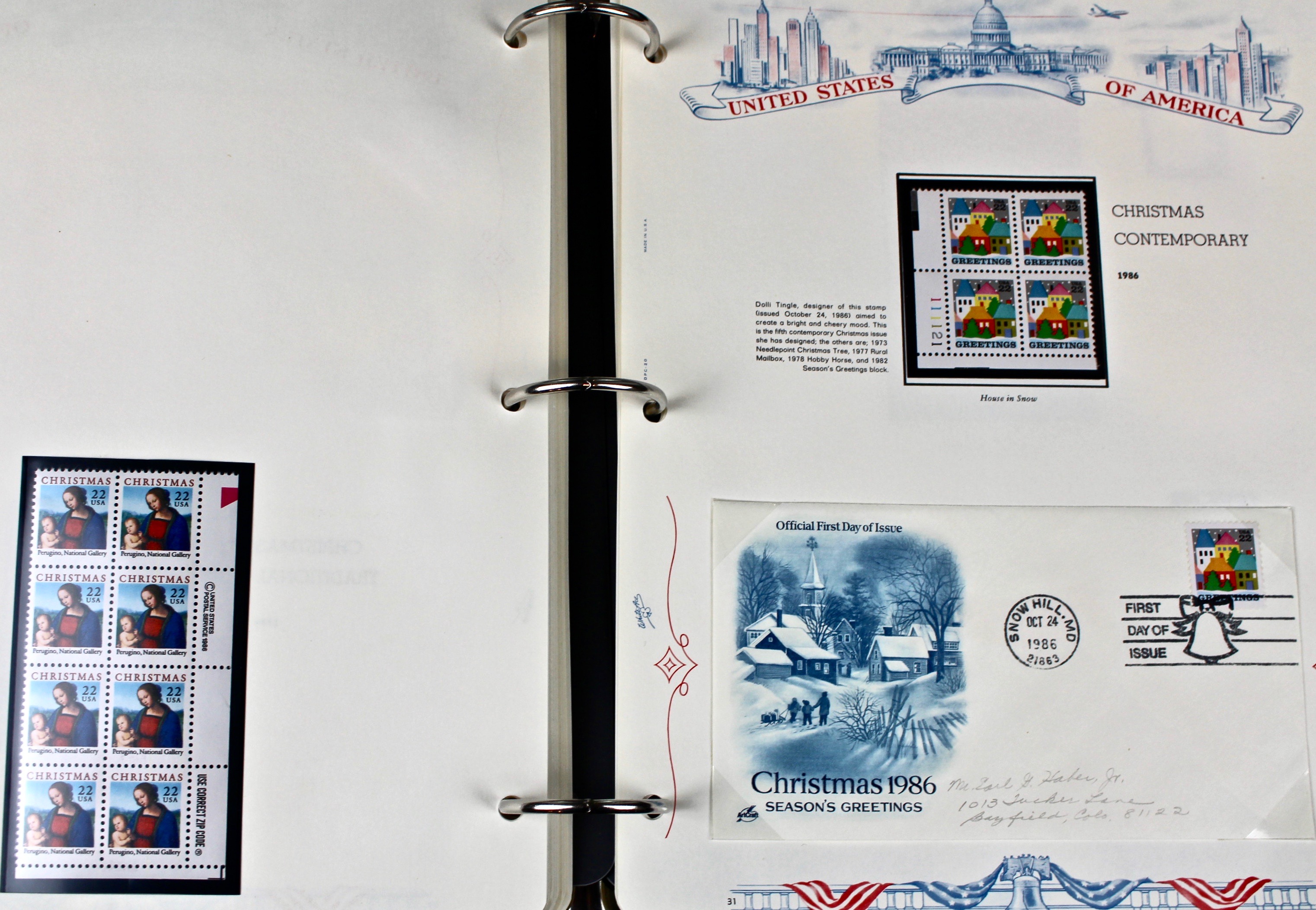 Three Albums of U.S. Postage Stamps and First Day Covers