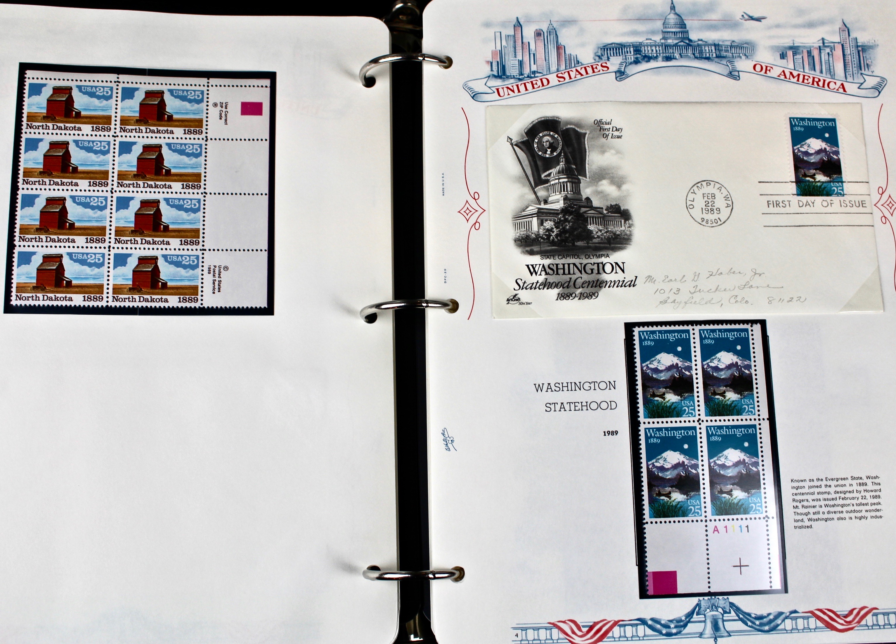 Three Albums of U.S. Postage Stamps and First Day Covers