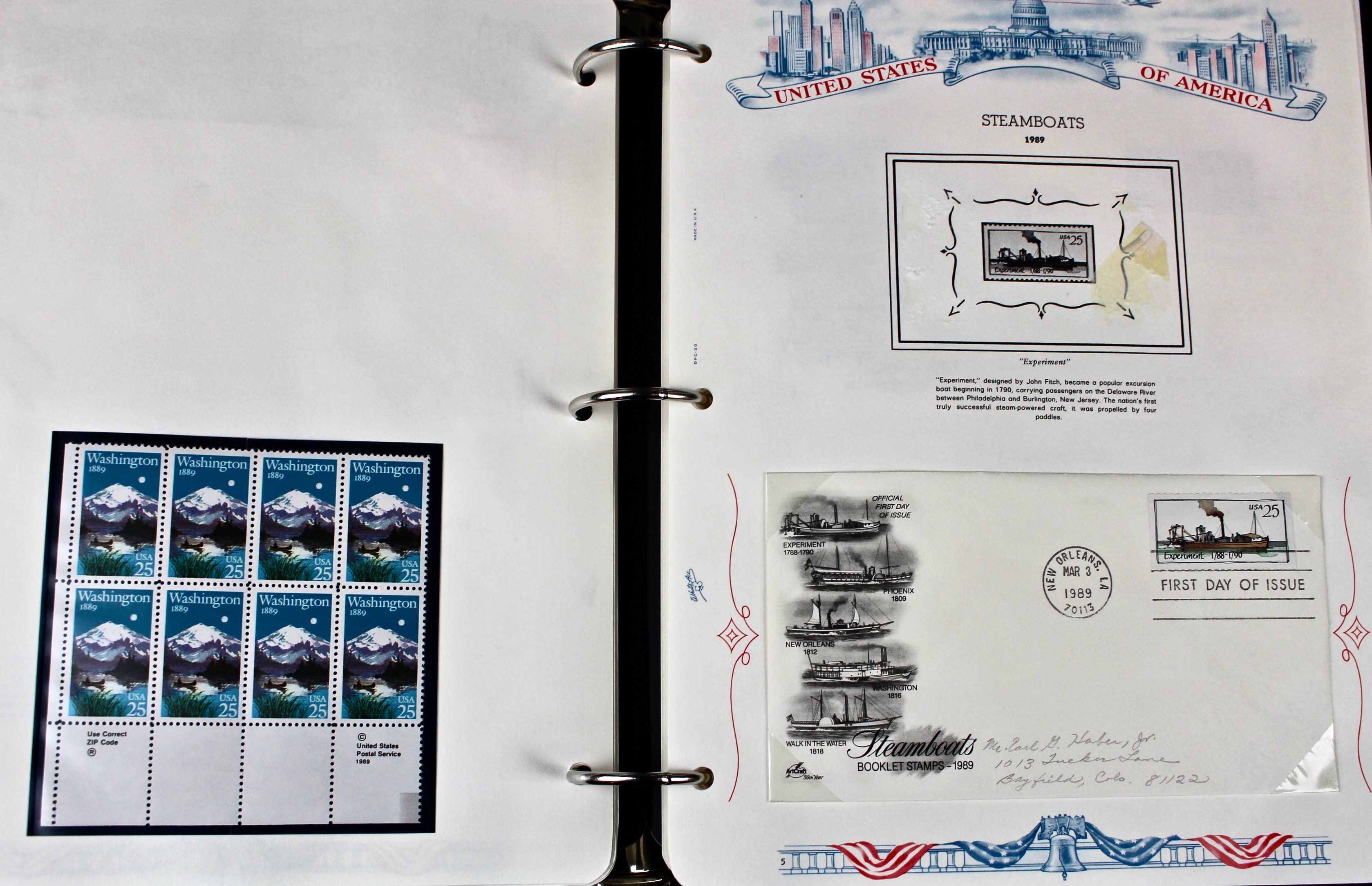 Three Albums of U.S. Postage Stamps and First Day Covers
