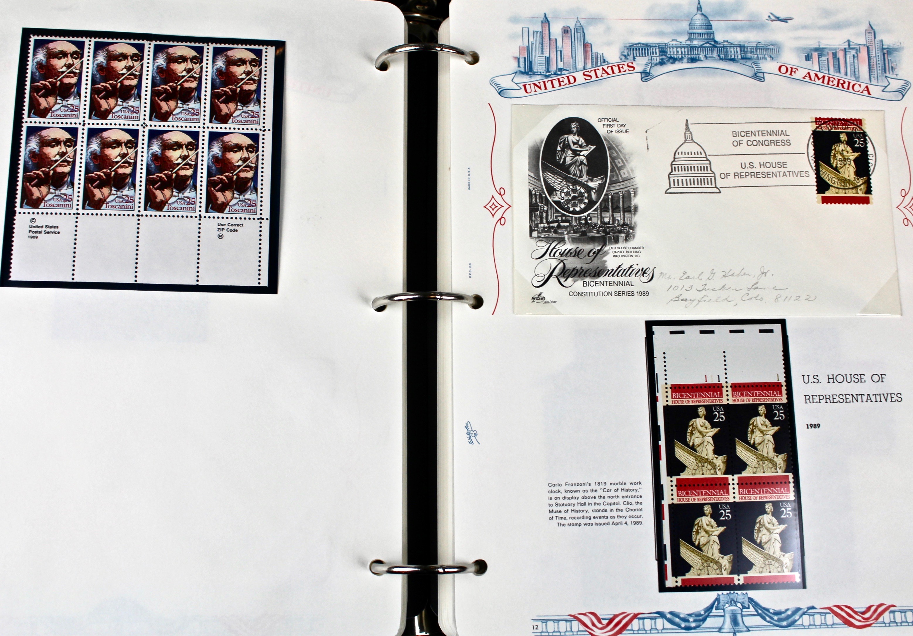 Three Albums of U.S. Postage Stamps and First Day Covers