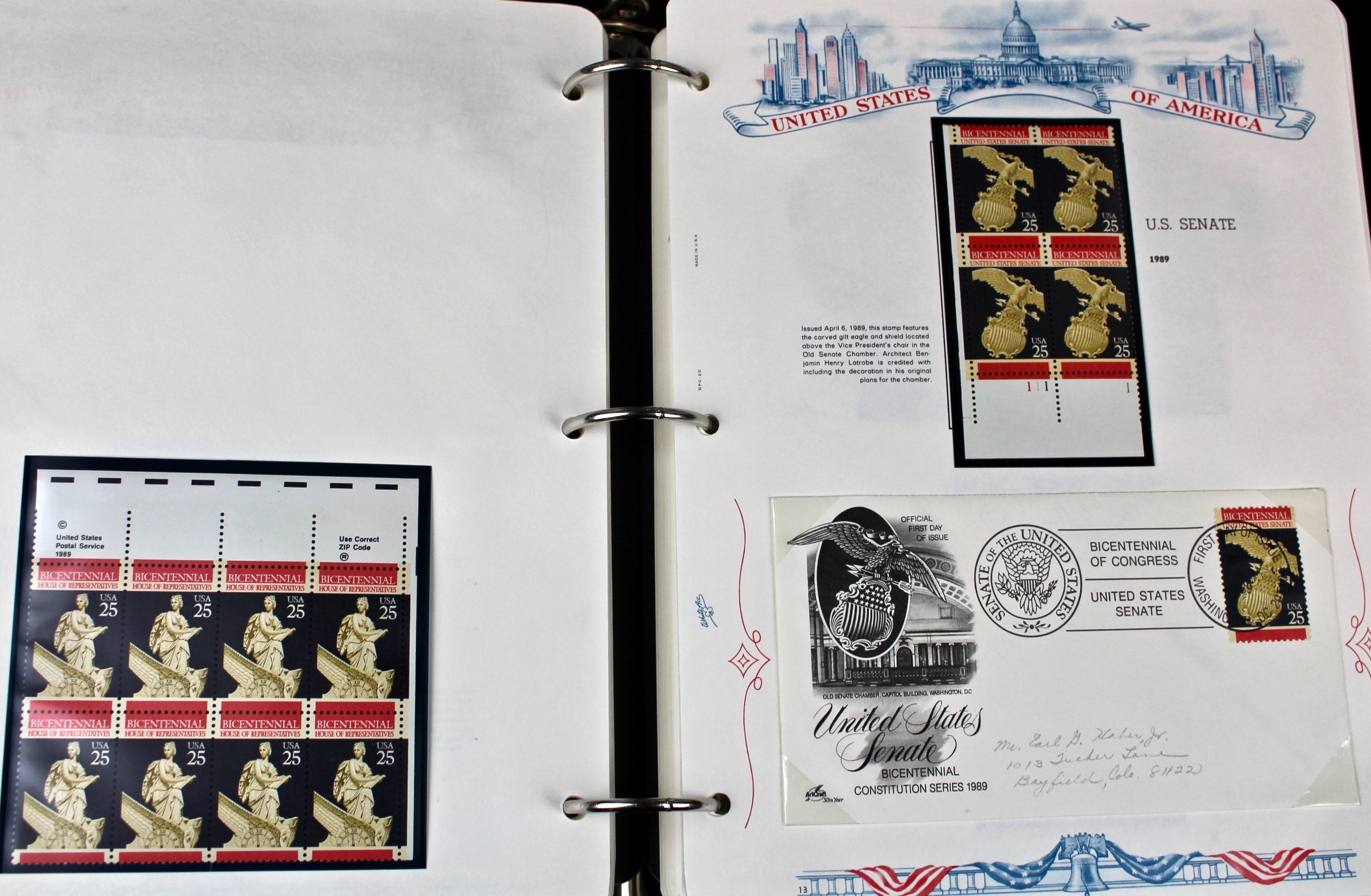 Three Albums of U.S. Postage Stamps and First Day Covers