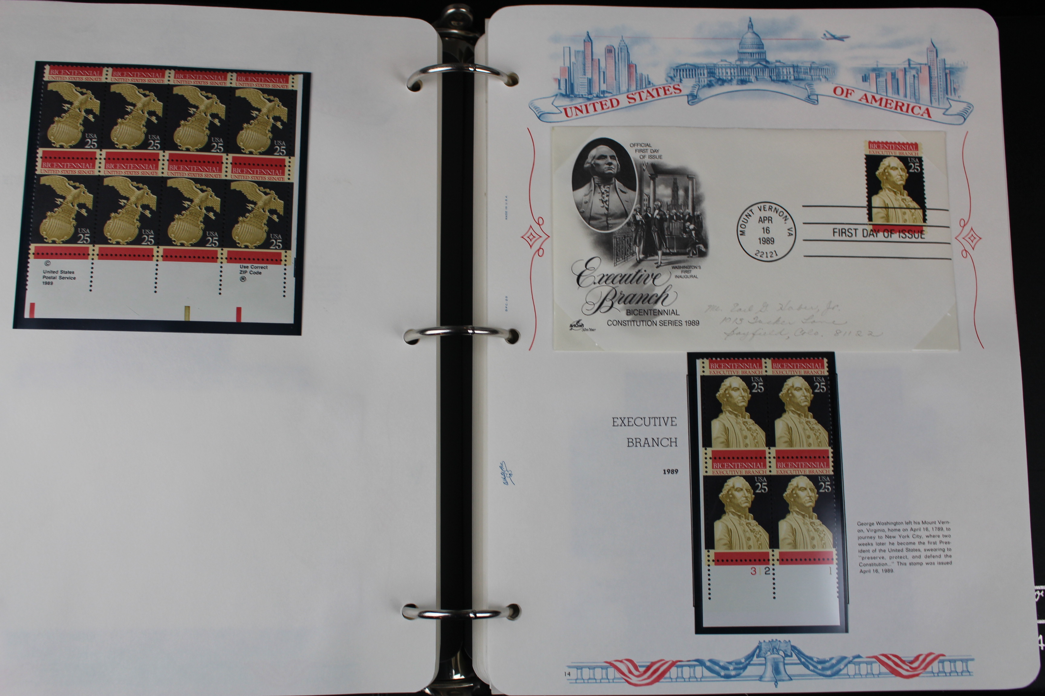 Three Albums of U.S. Postage Stamps and First Day Covers