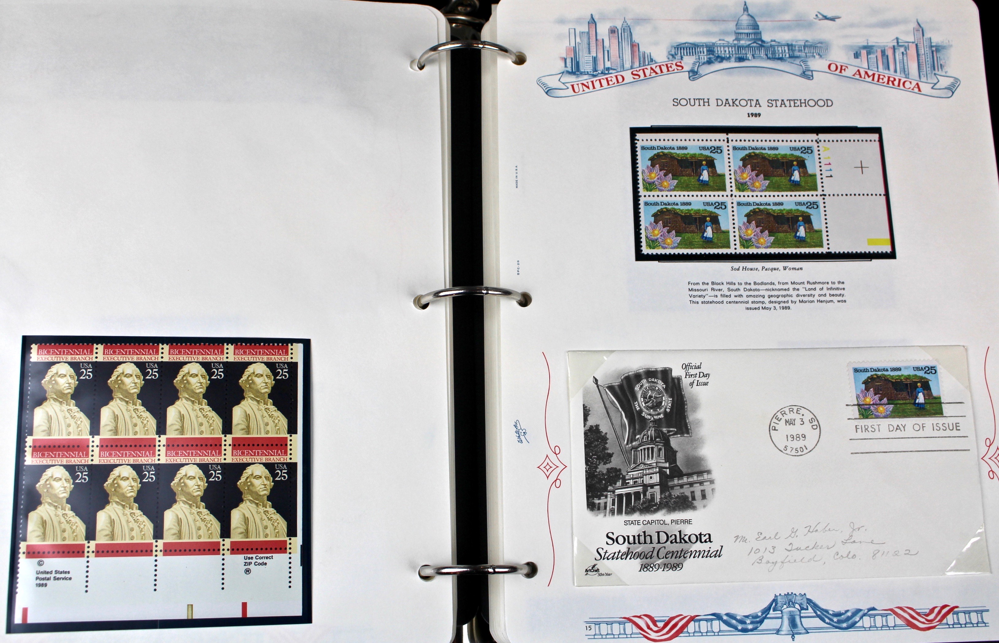 Three Albums of U.S. Postage Stamps and First Day Covers