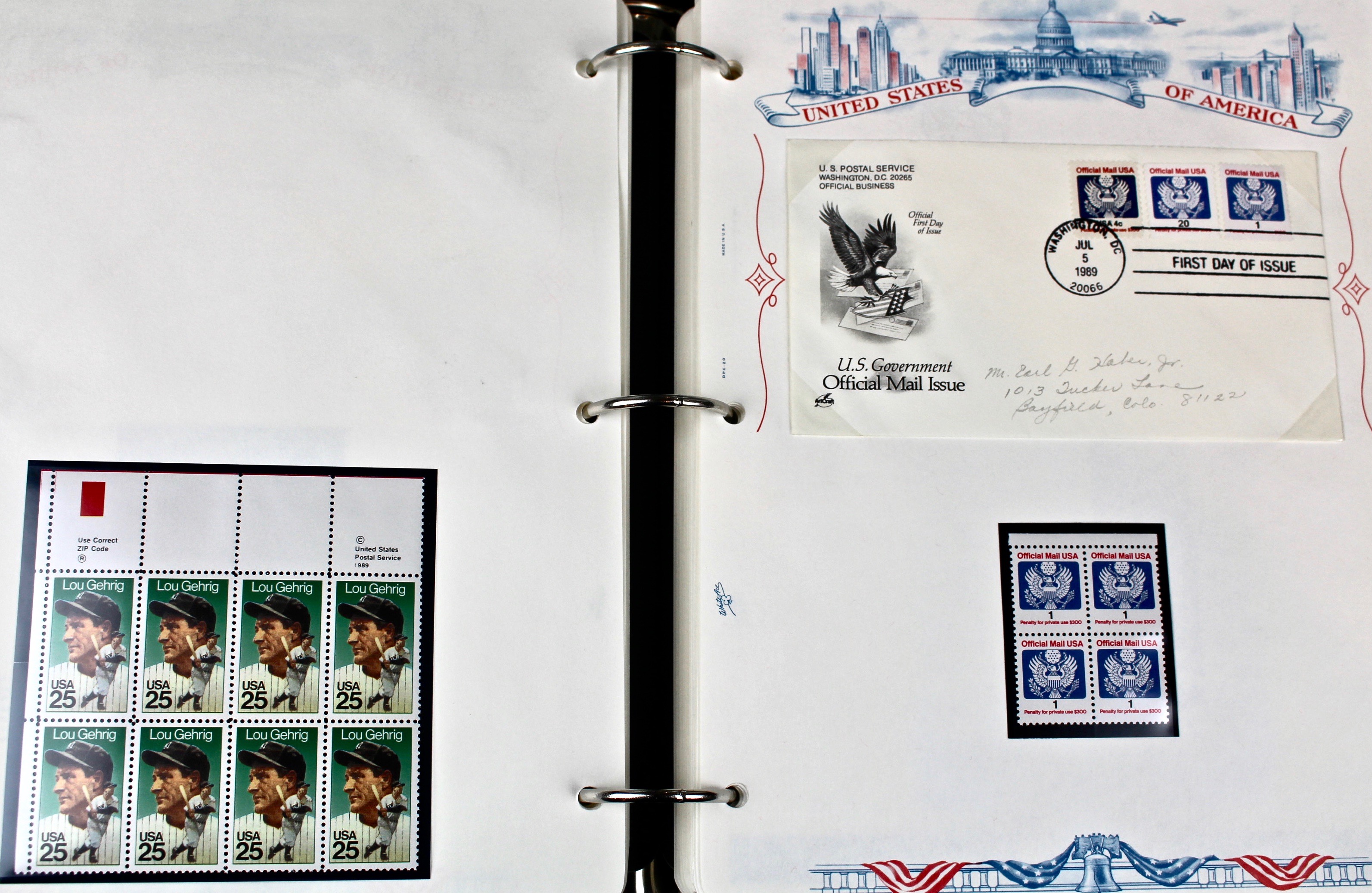 Three Albums of U.S. Postage Stamps and First Day Covers