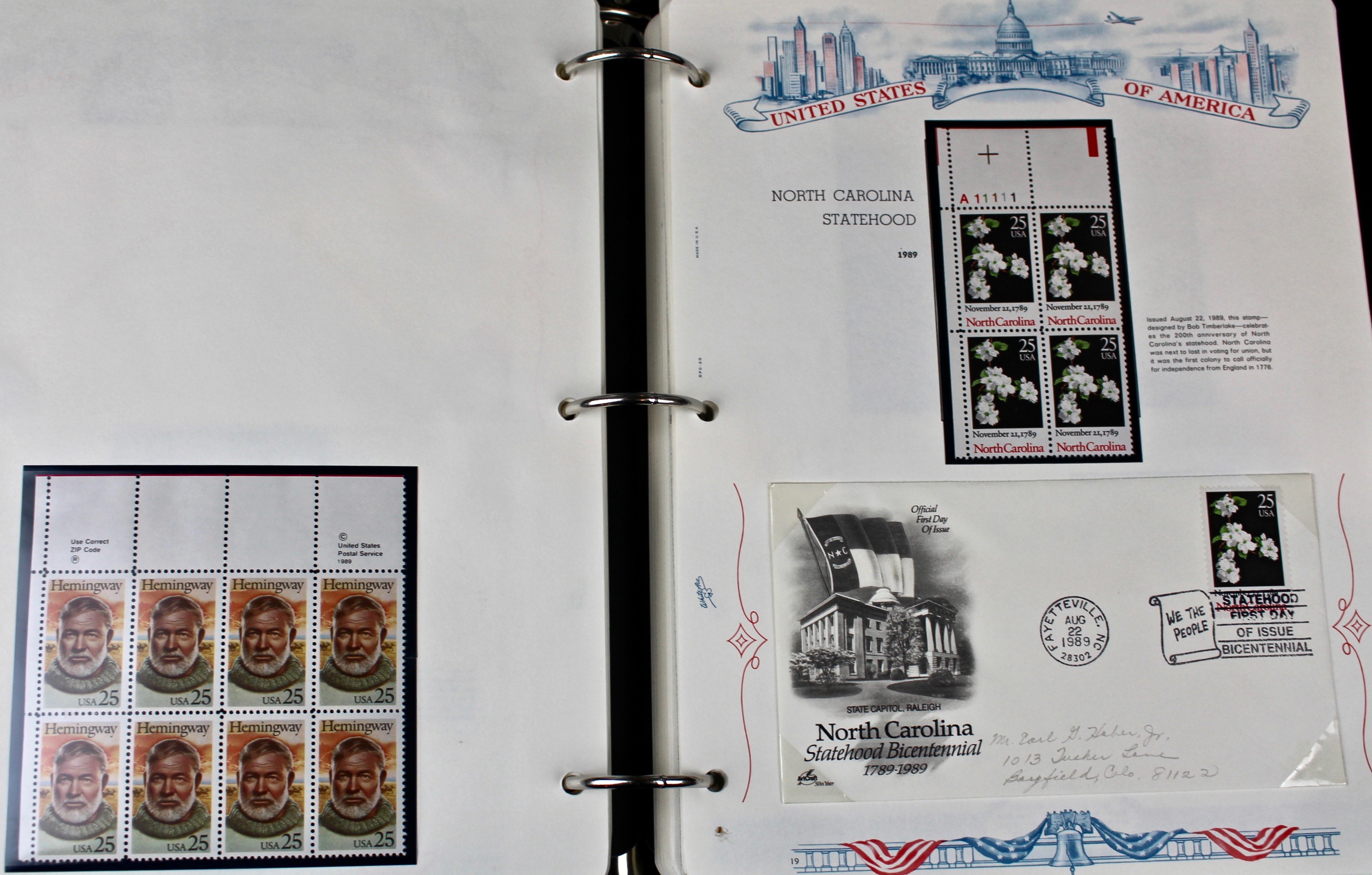 Three Albums of U.S. Postage Stamps and First Day Covers