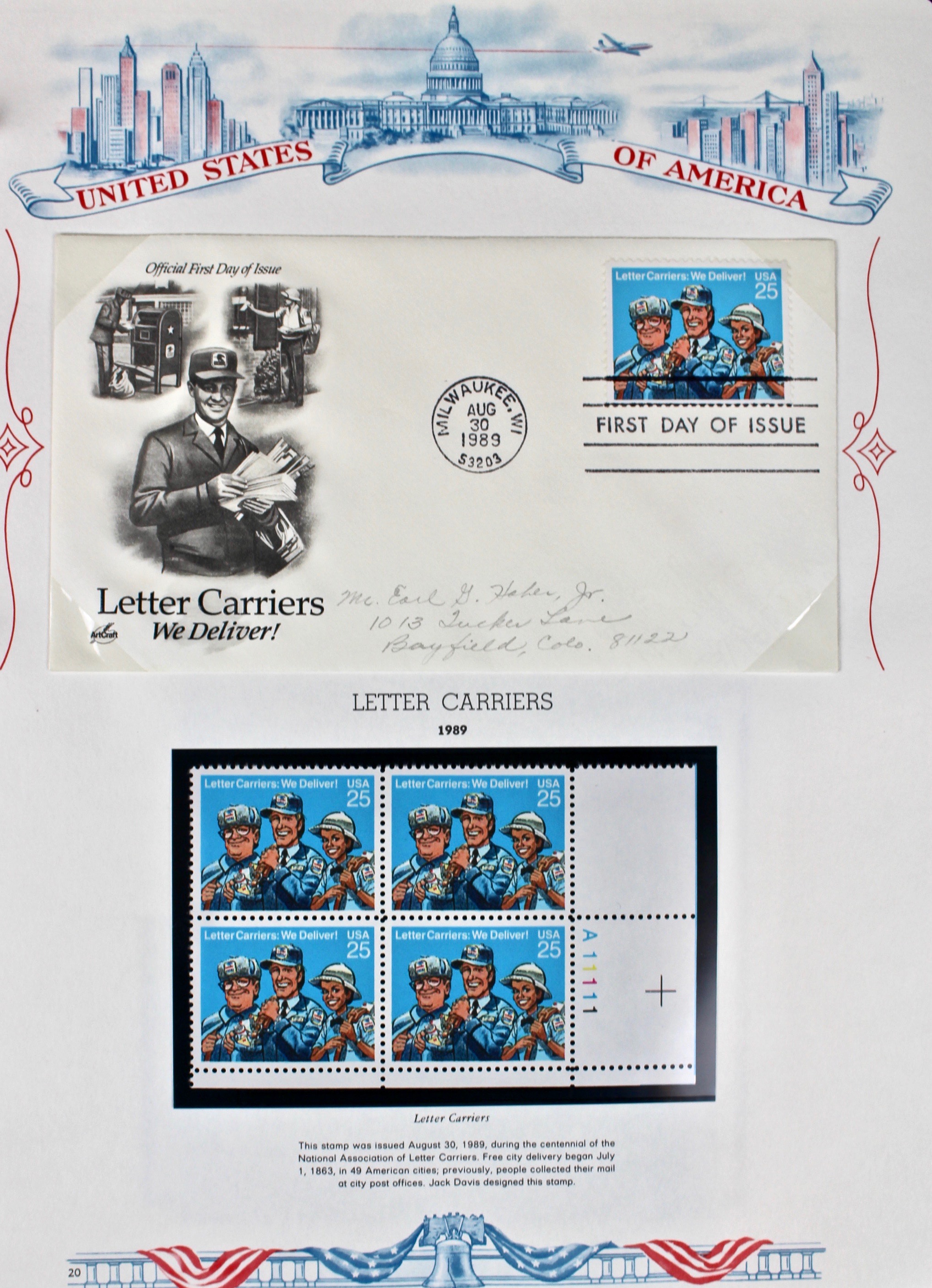 Three Albums of U.S. Postage Stamps and First Day Covers