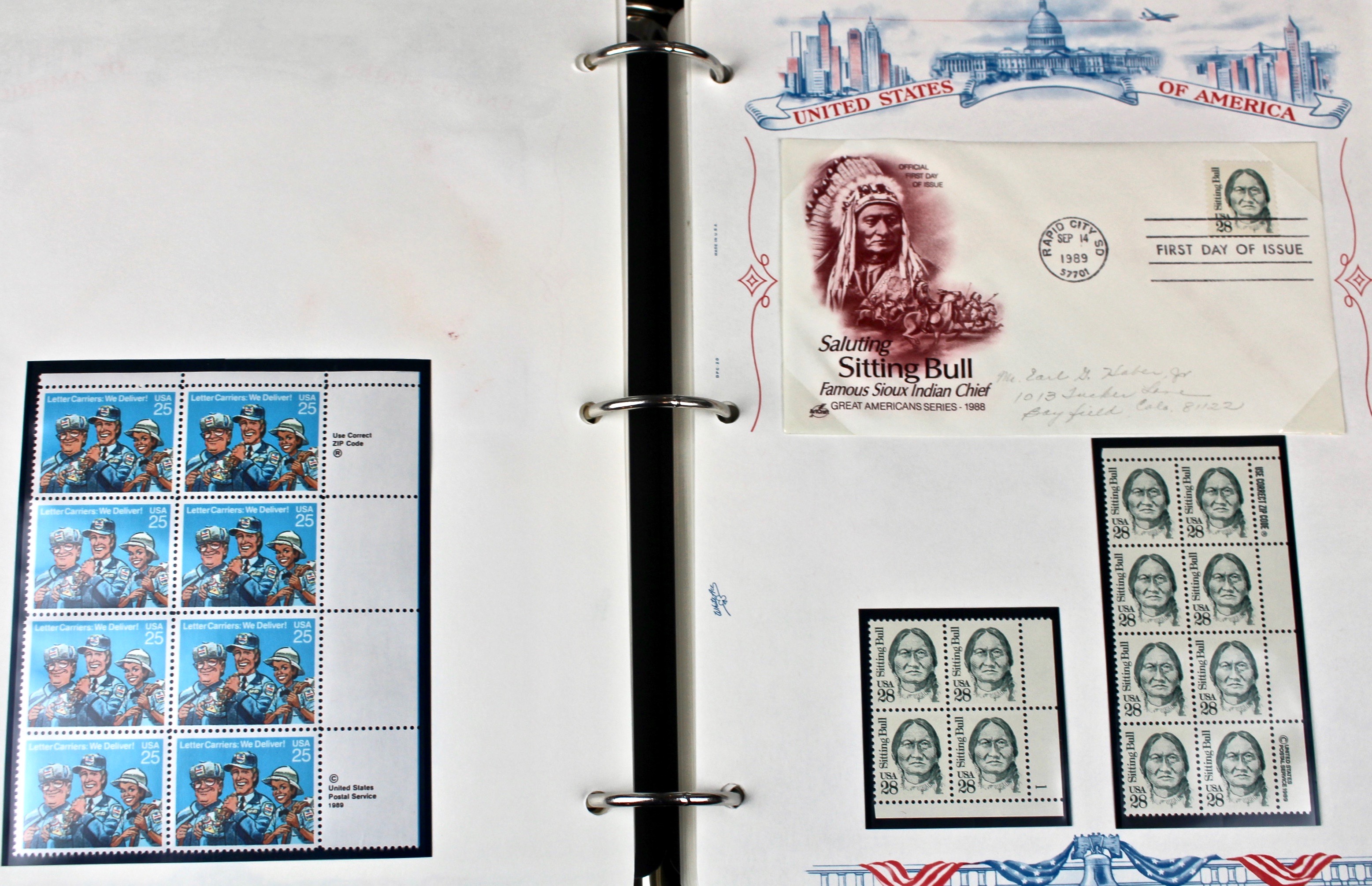 Three Albums of U.S. Postage Stamps and First Day Covers
