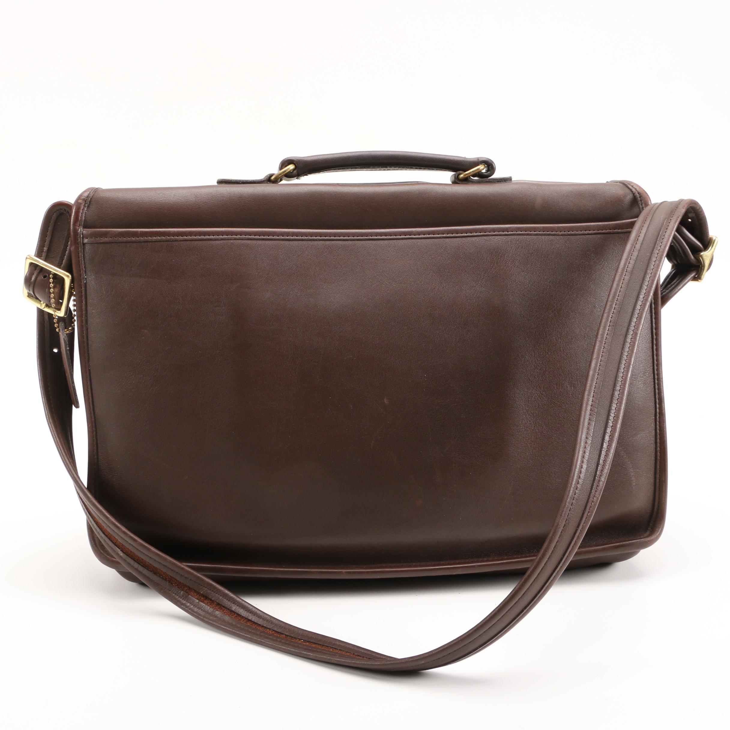 Coach Metropolitan Briefcase in Dark Brown Mocha Leather