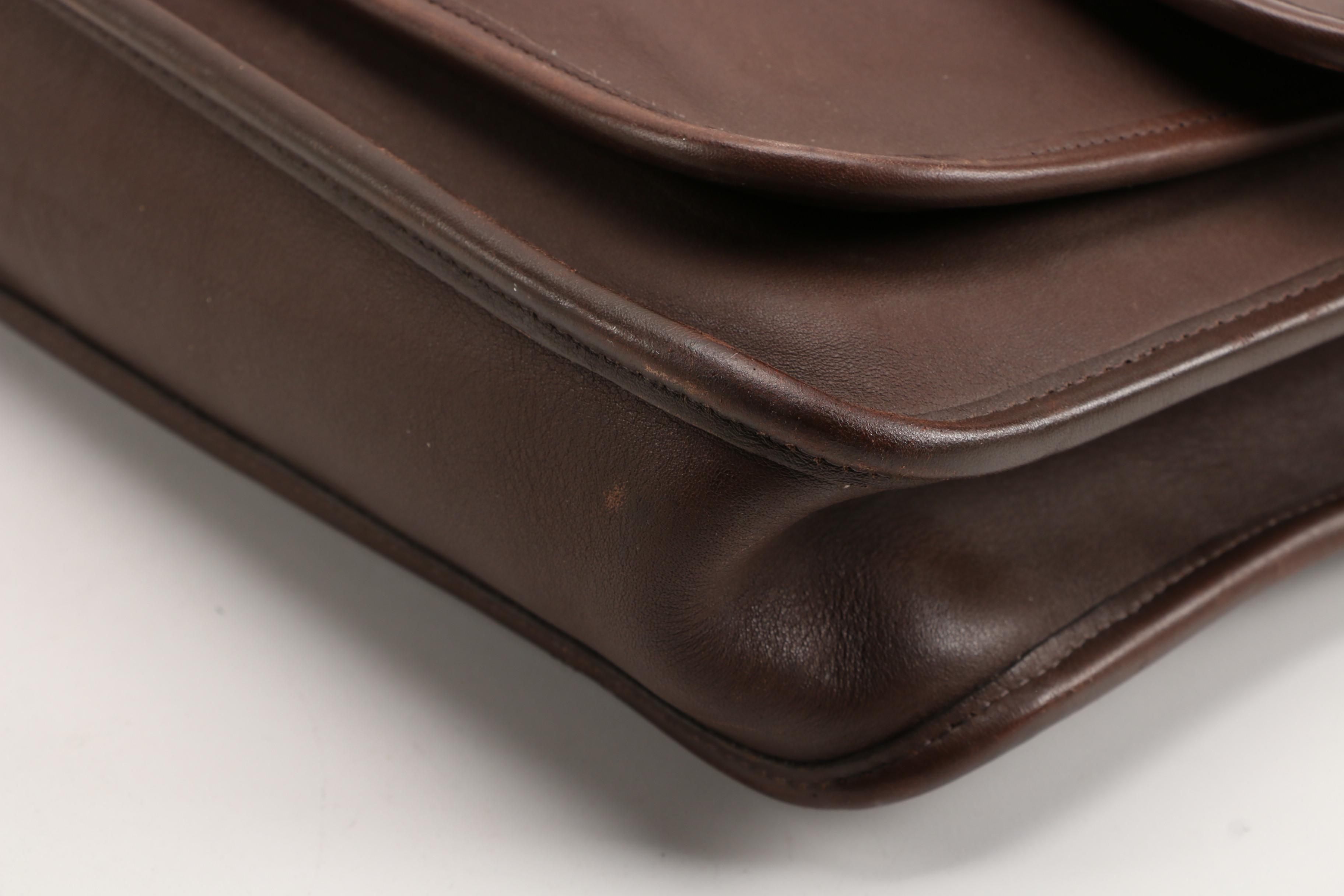 Coach Metropolitan Briefcase in Dark Brown Mocha Leather