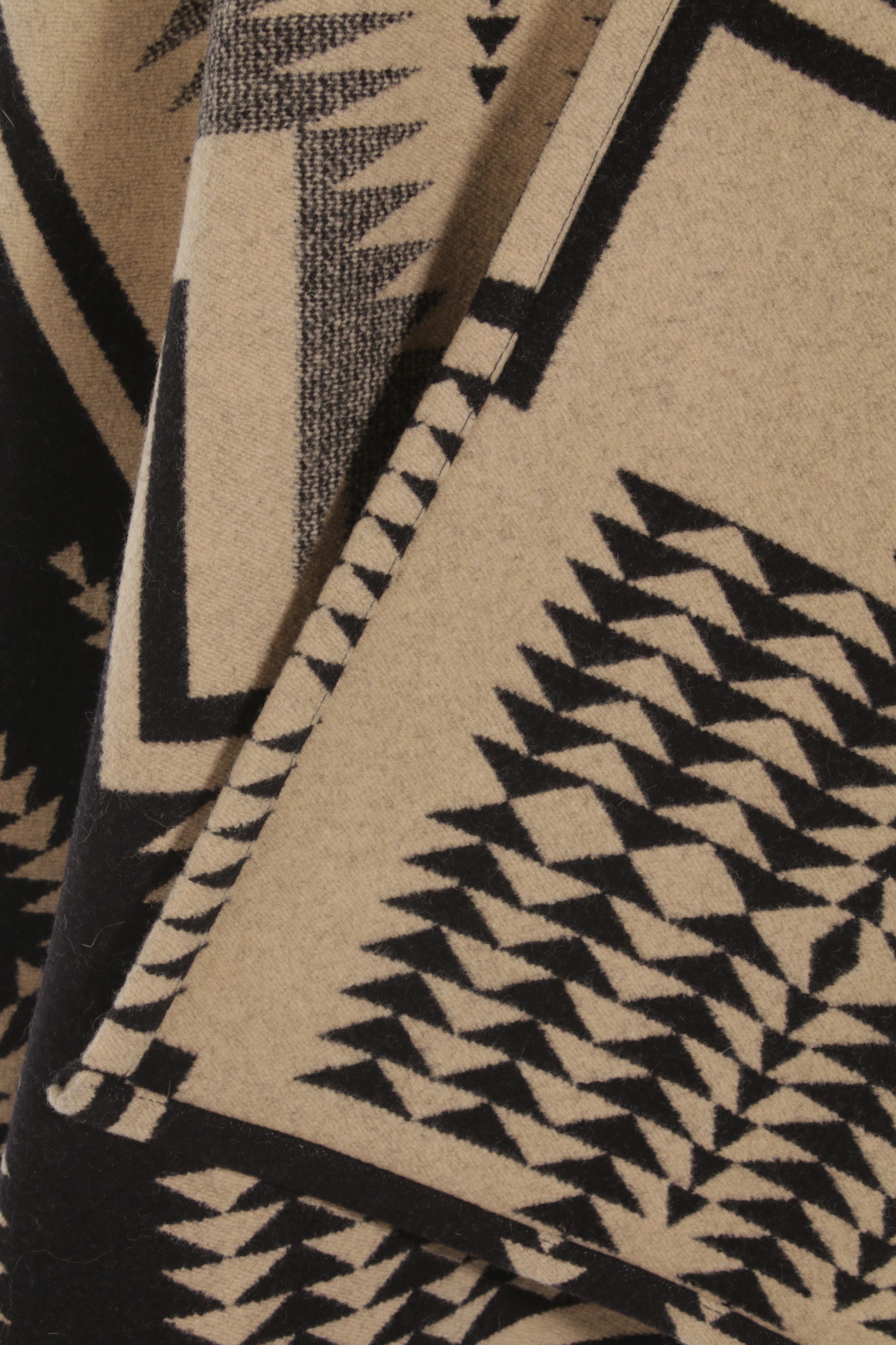 Pendleton Wool Portland Collection Cowl Neck Penobscot Blanket Poncho Cape