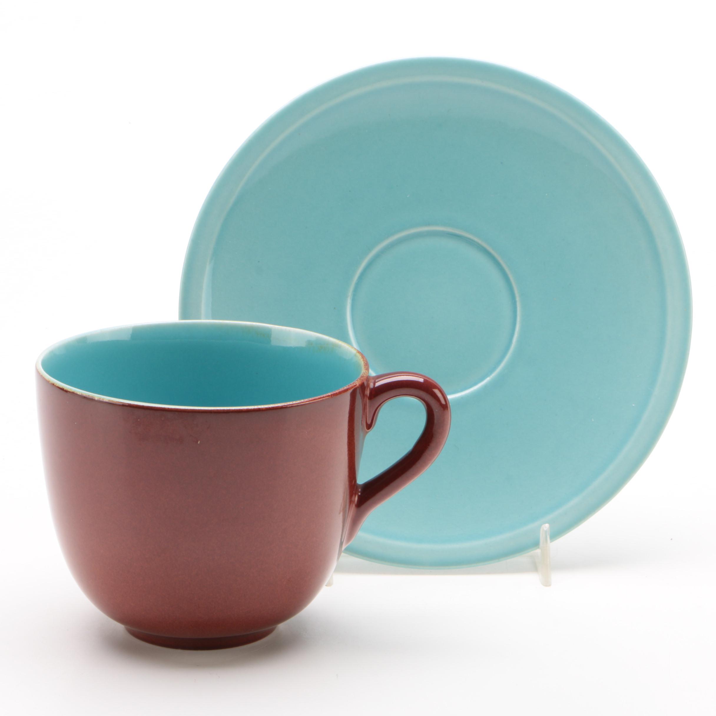 Rookwood Pottery Mug and Saucer, 1950