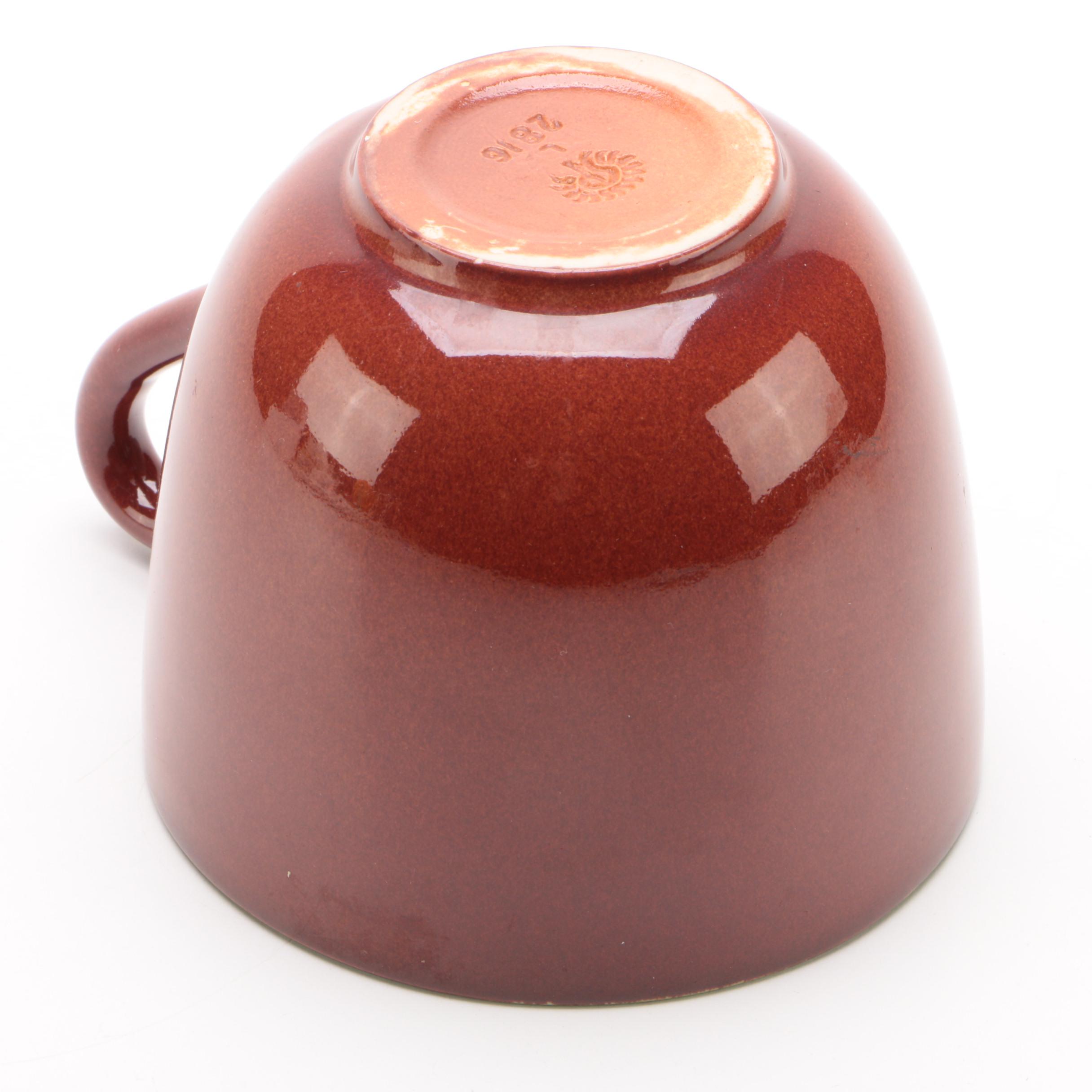 Rookwood Pottery Mug and Saucer, 1950