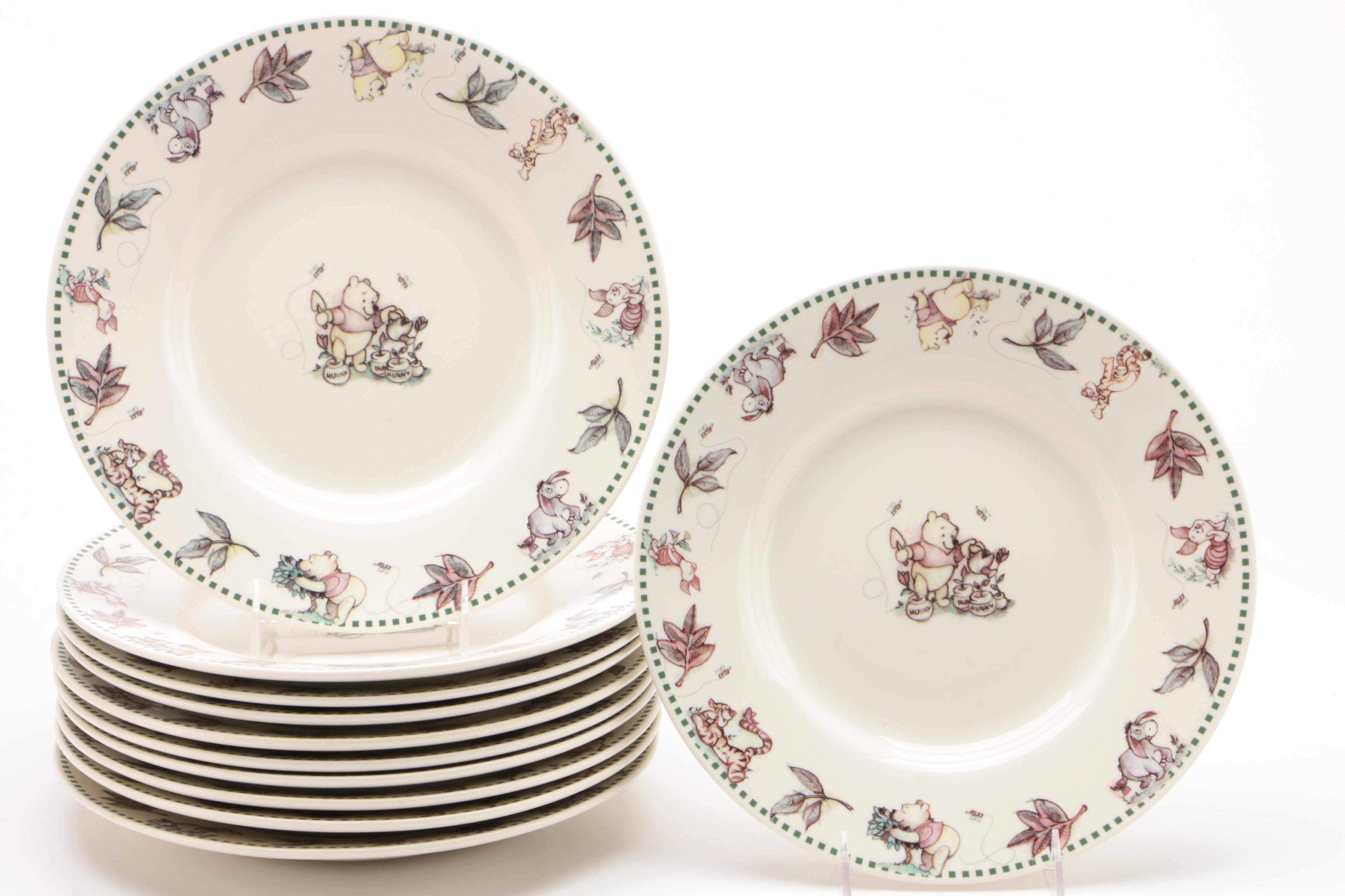 Disney "Winnie the Pooh" Stoneware Dinner Plates and Mugs