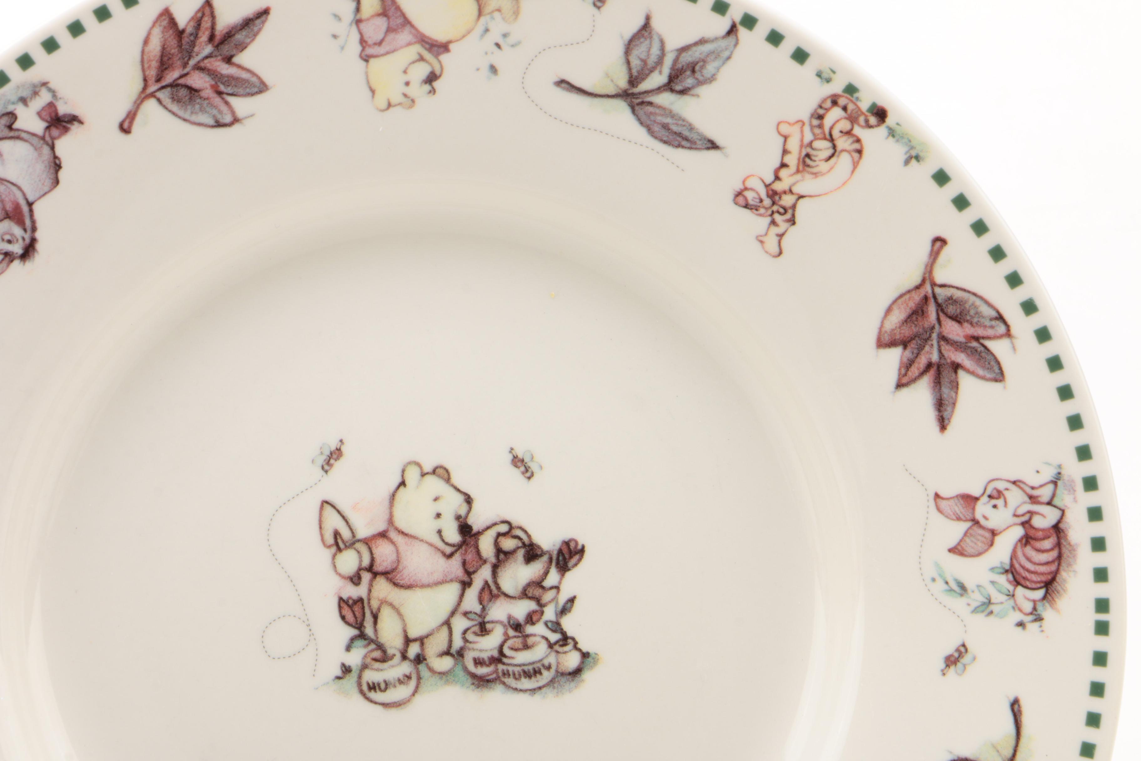 Disney "Winnie the Pooh" Stoneware Dinner Plates and Mugs