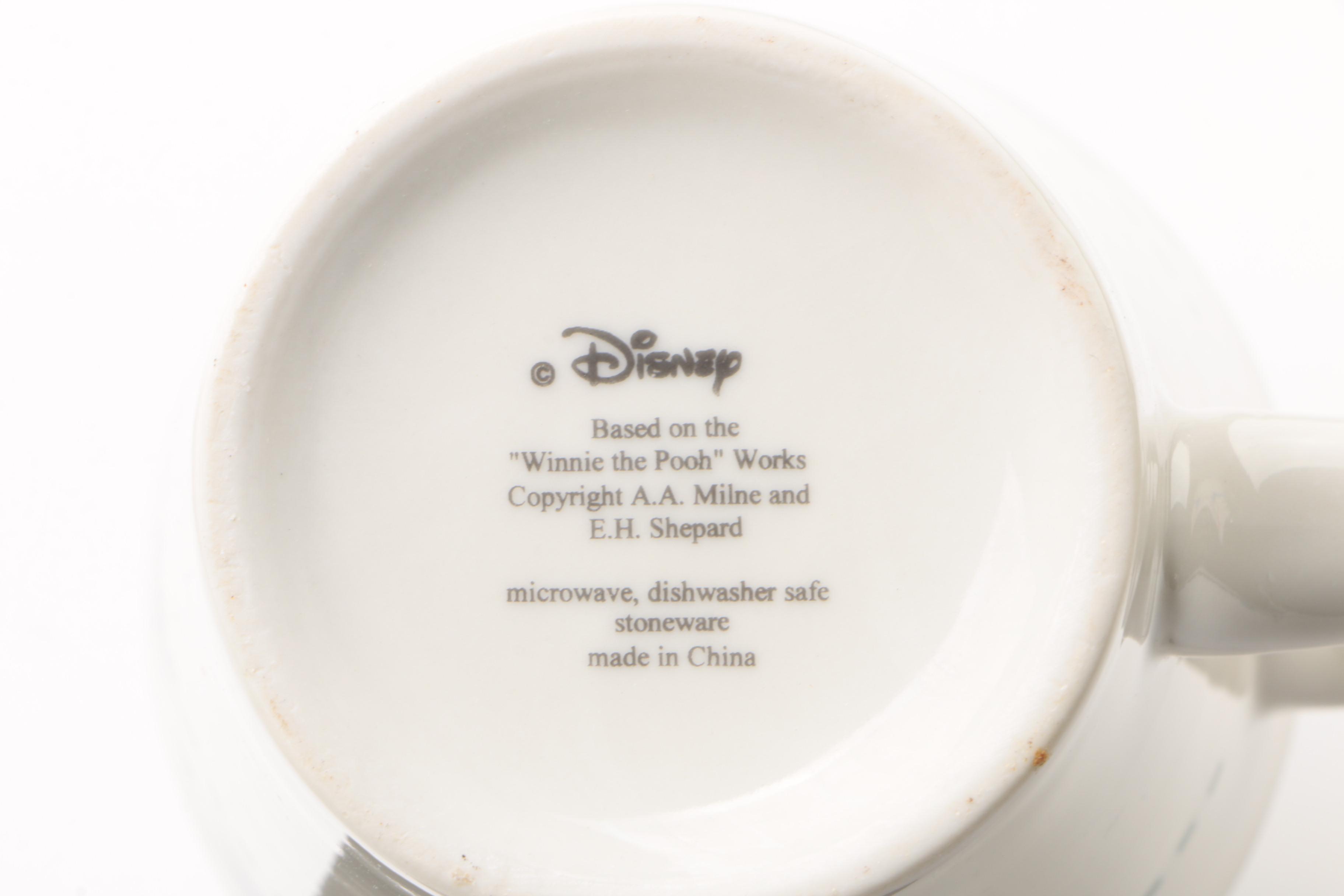 Disney "Winnie the Pooh" Stoneware Dinner Plates and Mugs