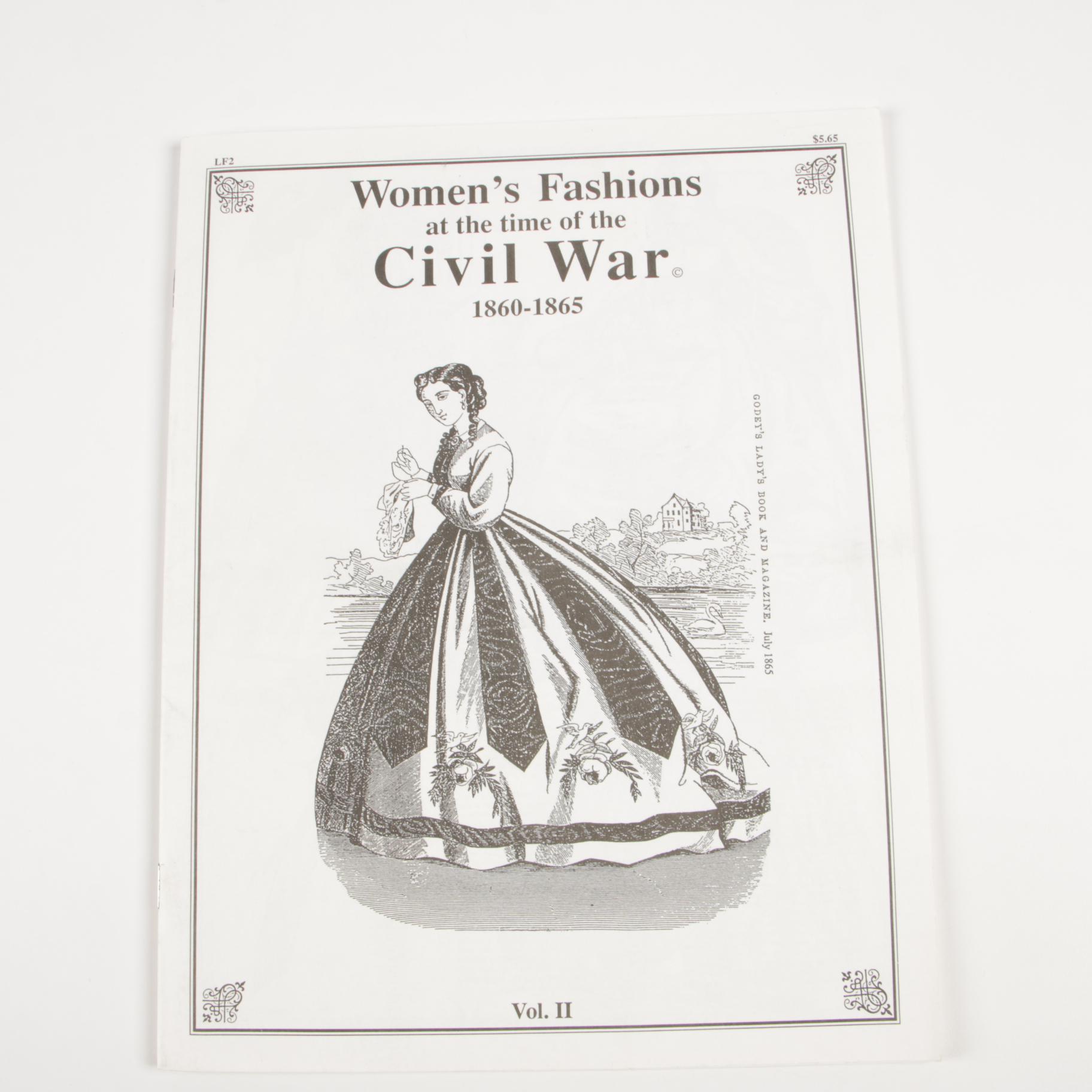 History of Fashion from the Victorian Era to the Civil War Era Book Collection