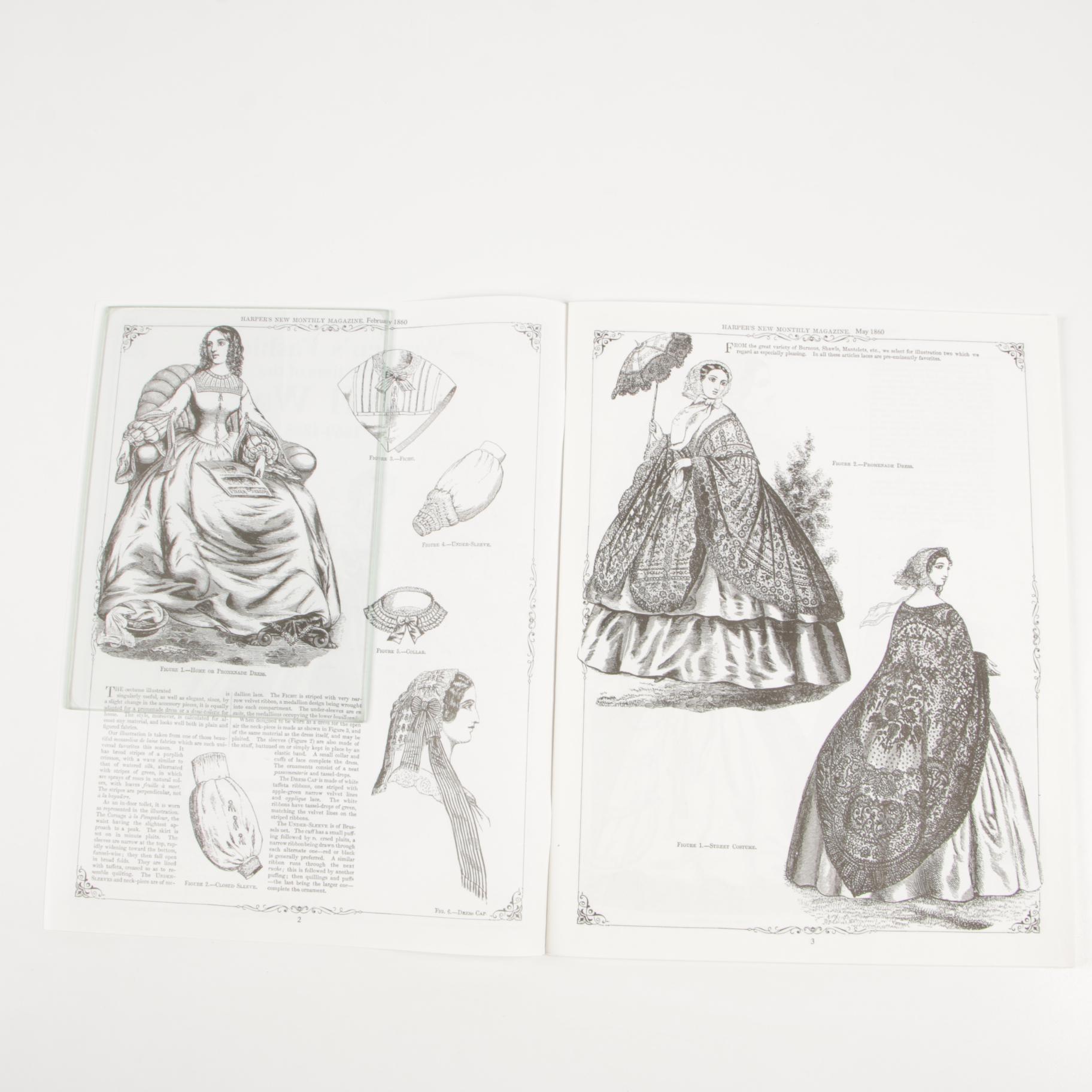 History of Fashion from the Victorian Era to the Civil War Era Book Collection