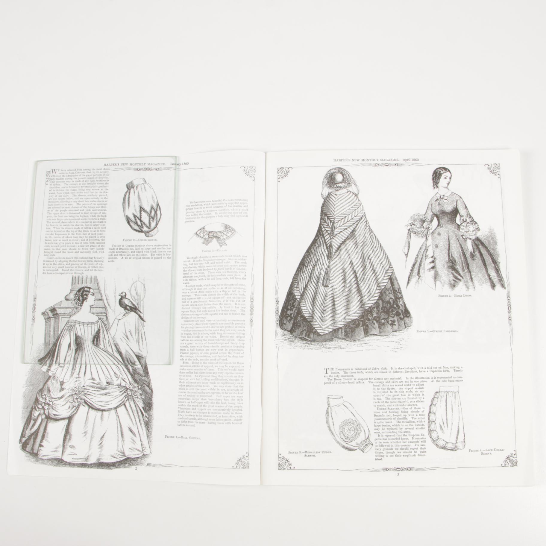 History of Fashion from the Victorian Era to the Civil War Era Book Collection